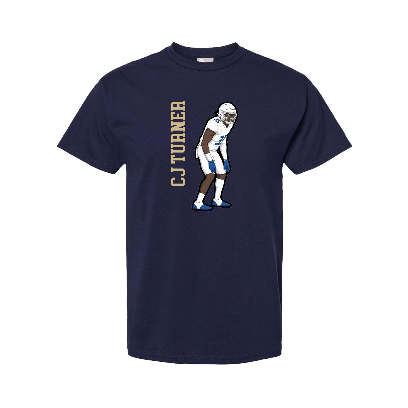 Tee — Name Vertical in Navy