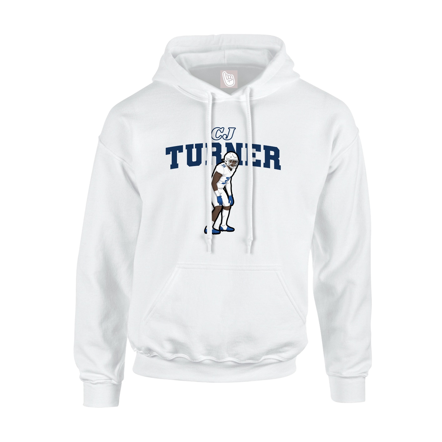 Hoodie — Name Arch in White