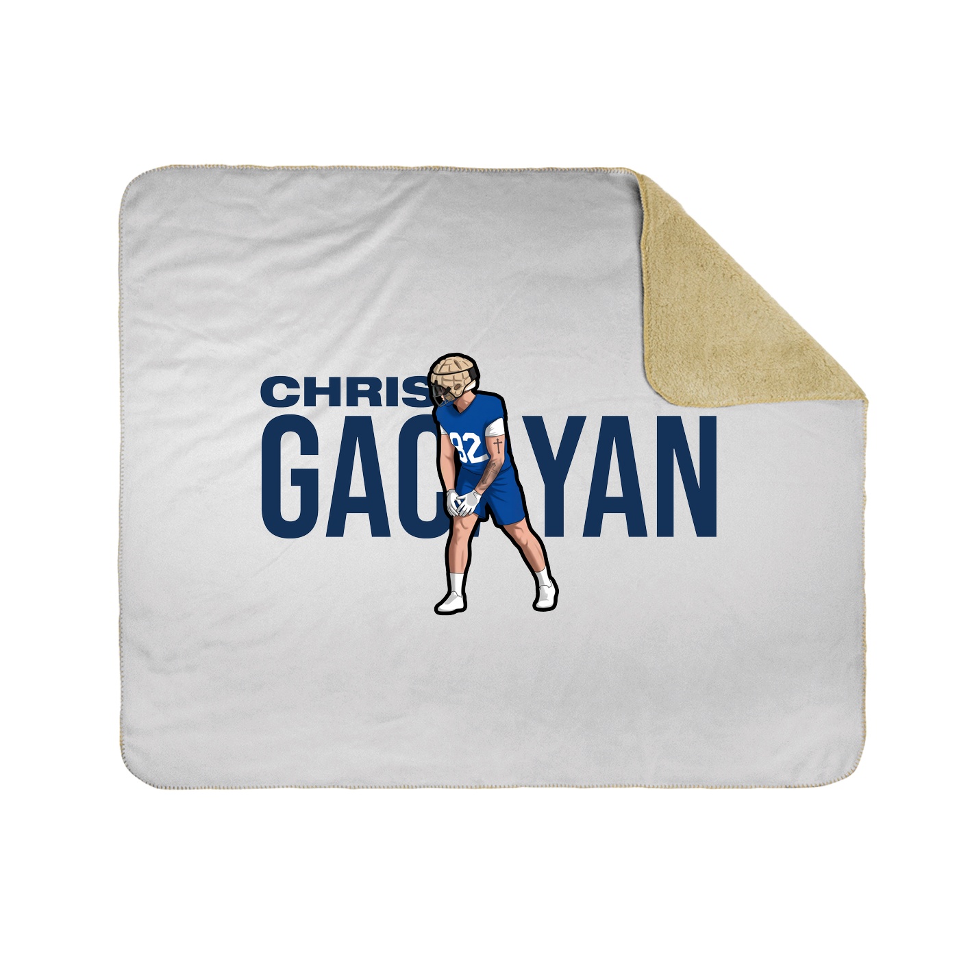 Throw Blanket — Player Name in White