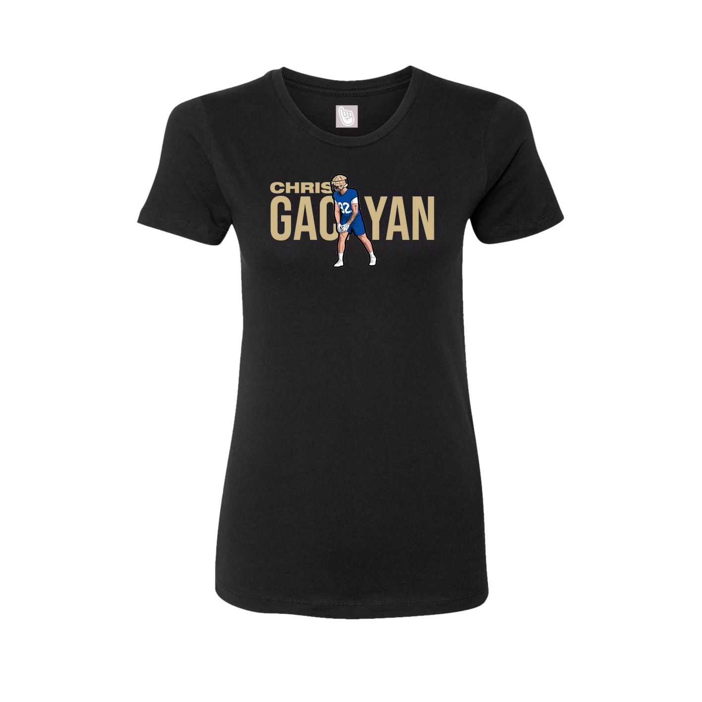 Fitted Women's Tee — Player Name in Black