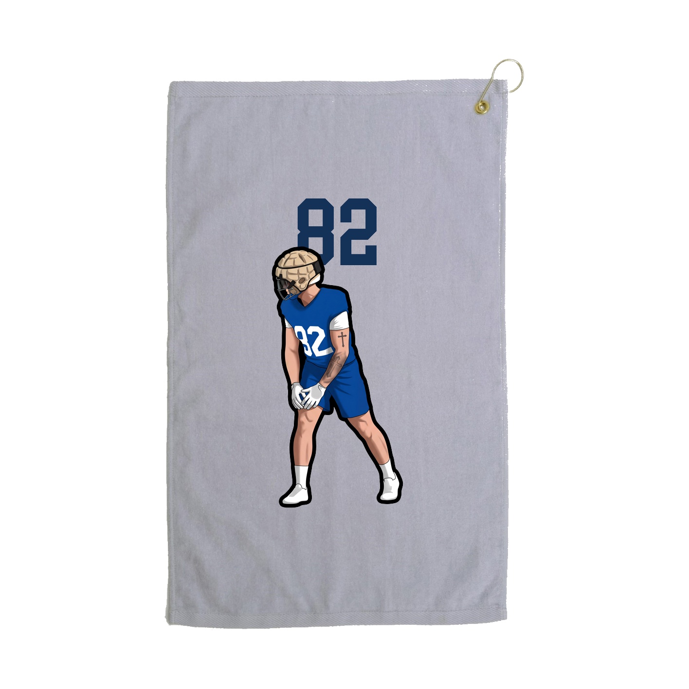 Golf Towel — Number Top in Grey