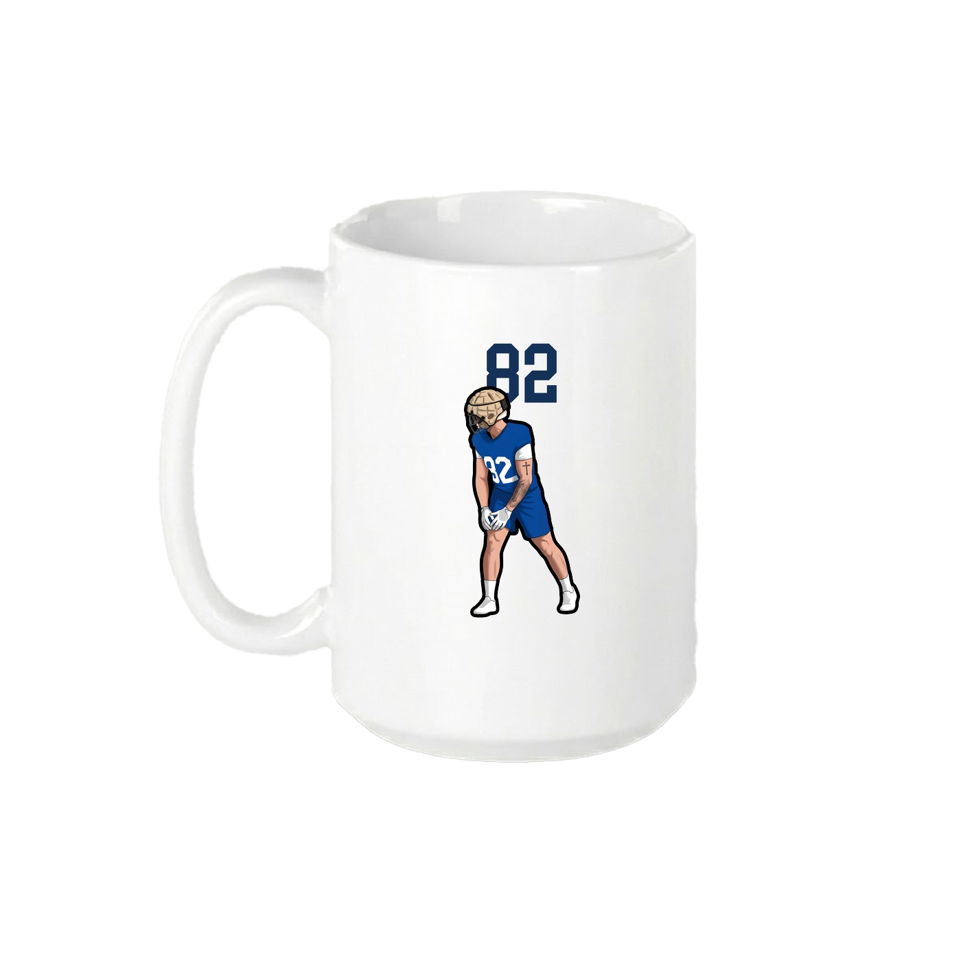 15oz Coffee Mug — Number Top in White