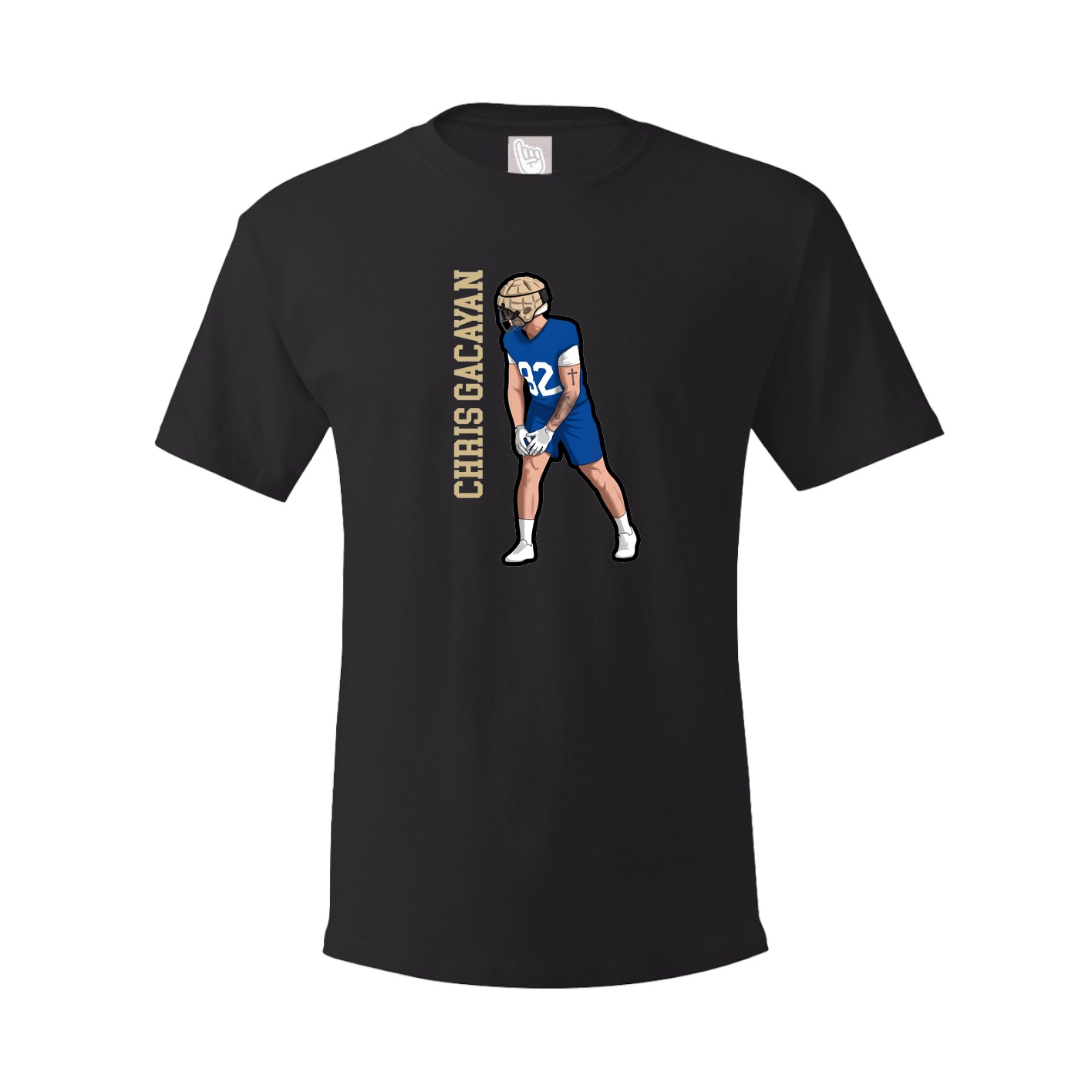 Youth Tee — Name Vertical in Black