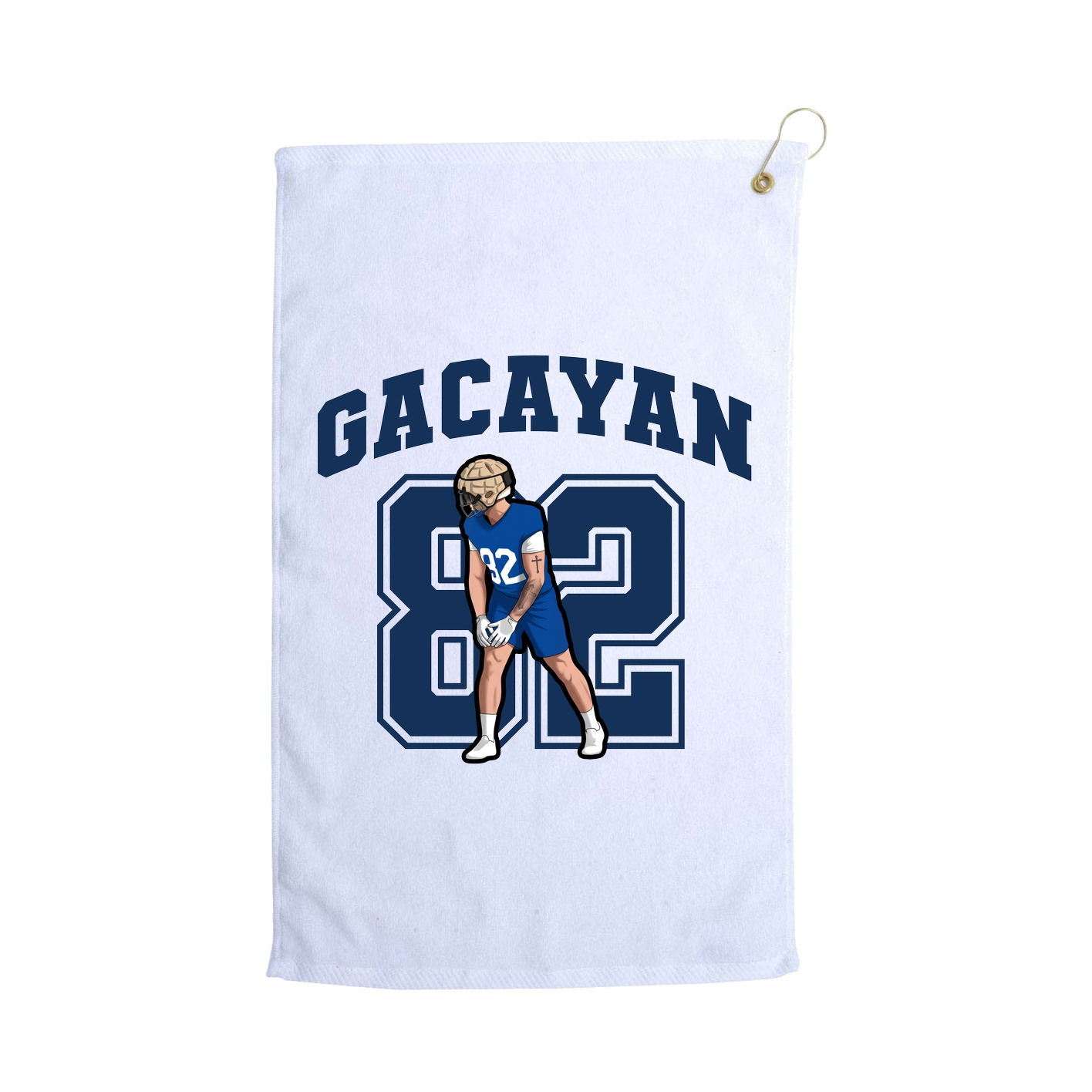 Golf Towel — Number in White