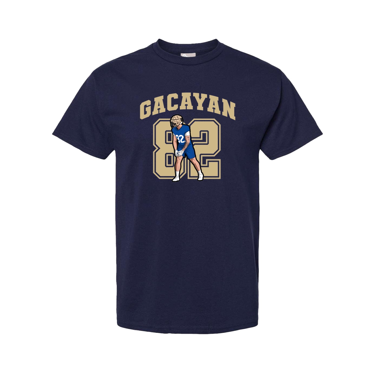 Youth Tee — Number in Navy