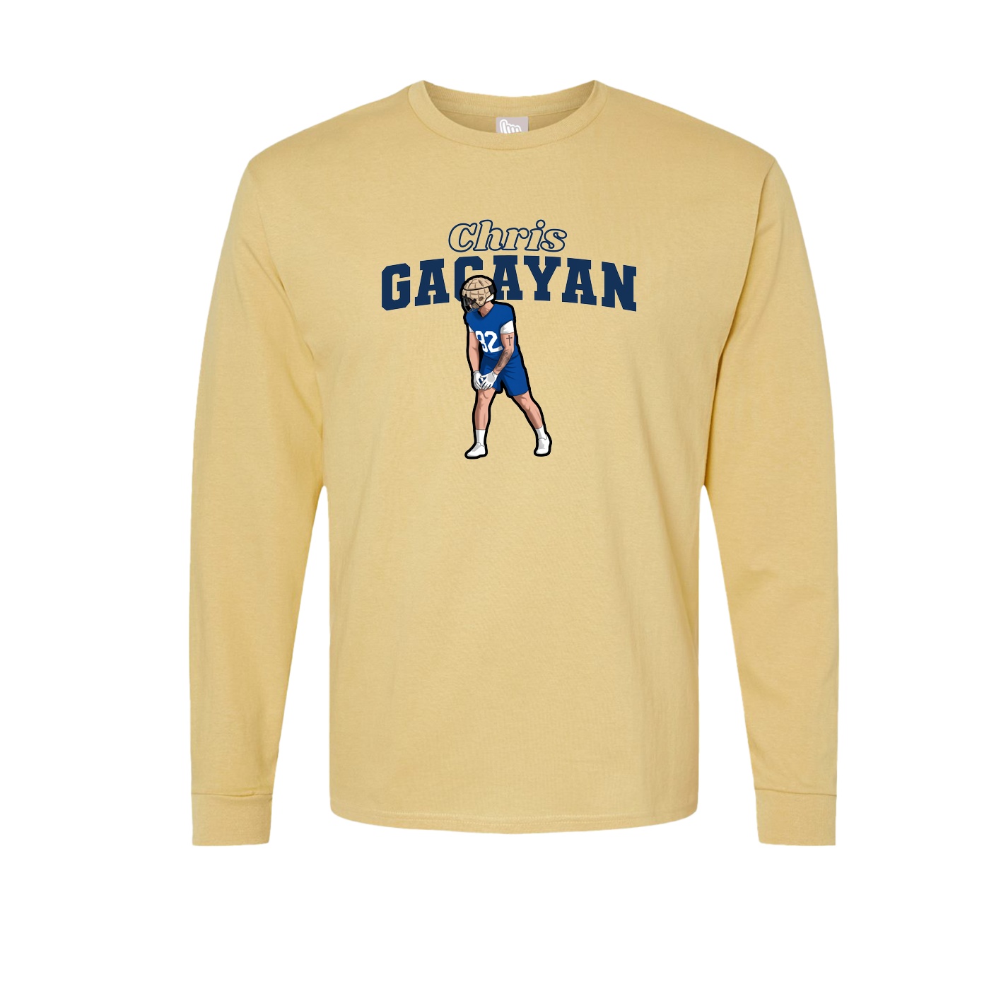 Long Sleeve Tee — Name Arch in Vegas Gold