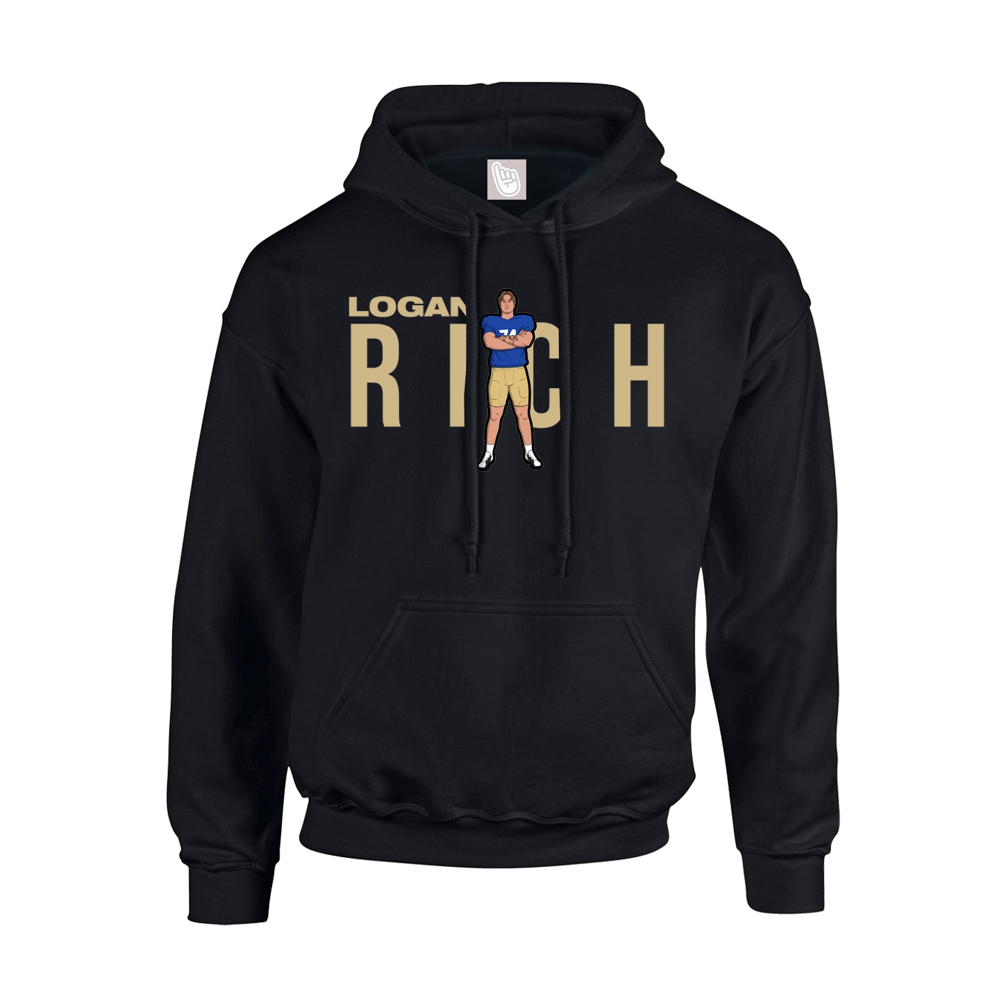 Hoodie — Player Name in Black