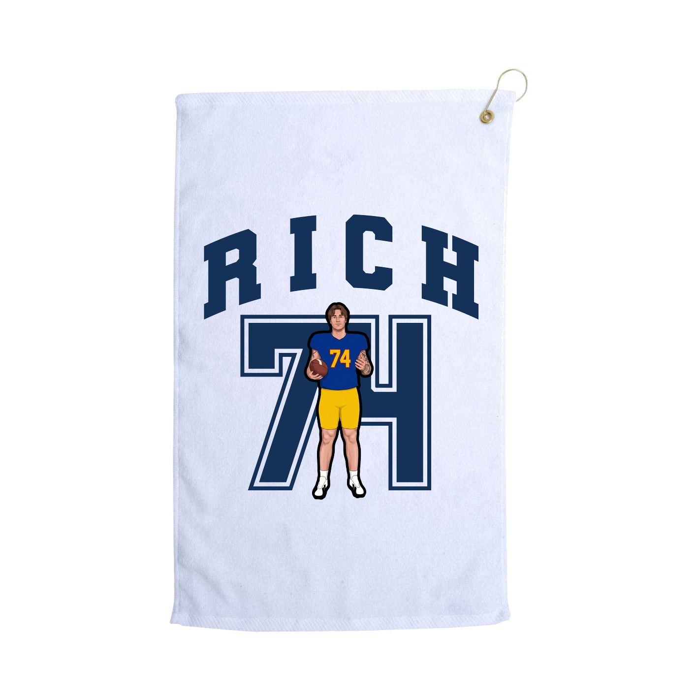 Golf Towel — Number in White