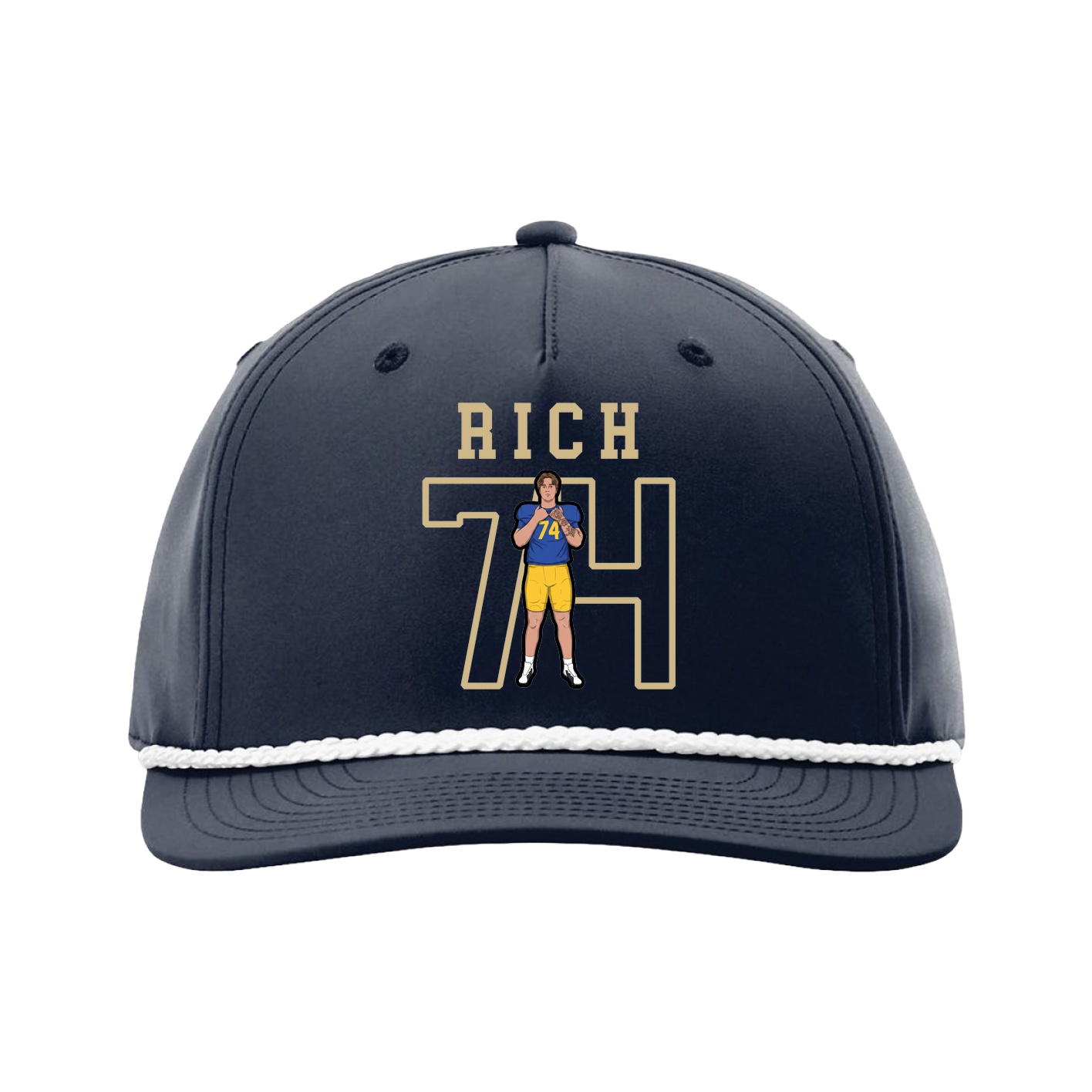 Five-Panel Classic Rope Cap — Shirsey in Navy