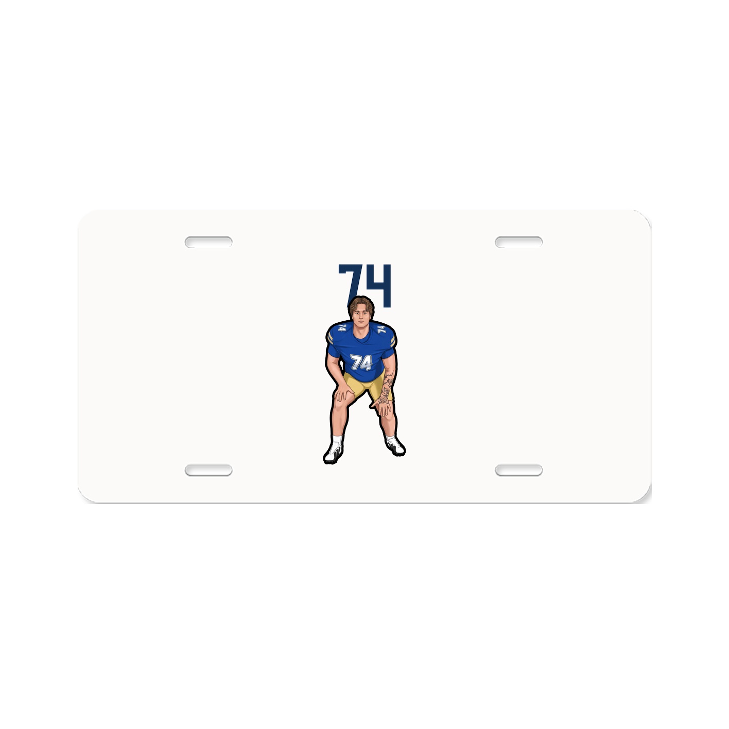 License Plate — Number Top in Classic