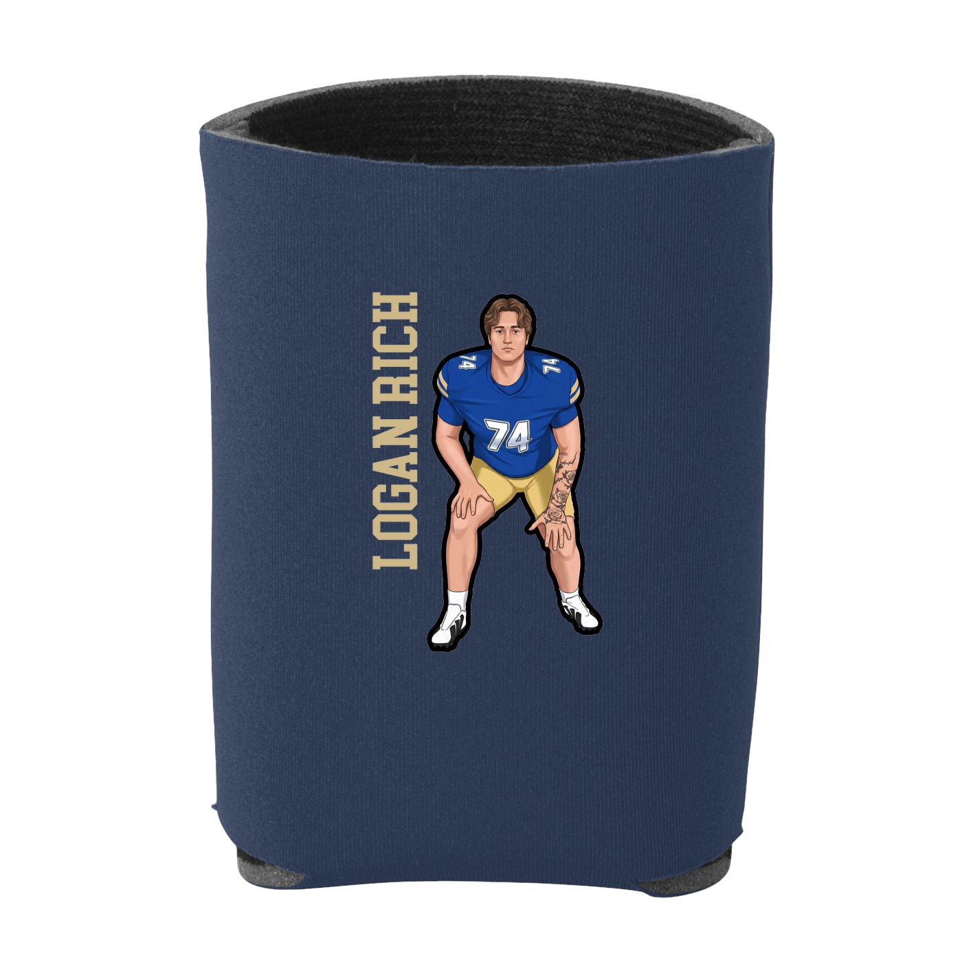 Can Holder — Name Vertical in Navy