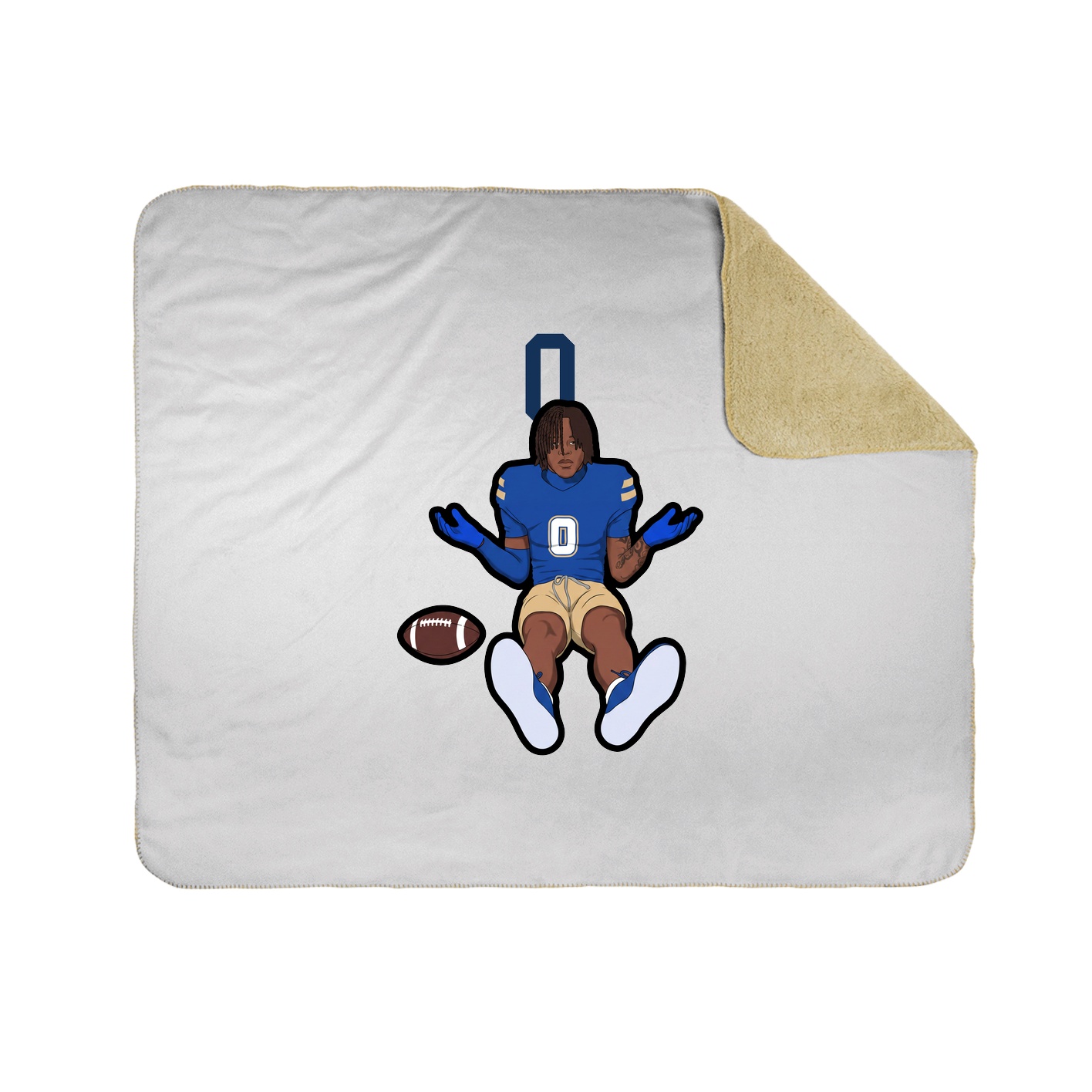 Throw Blanket — Number Top in White