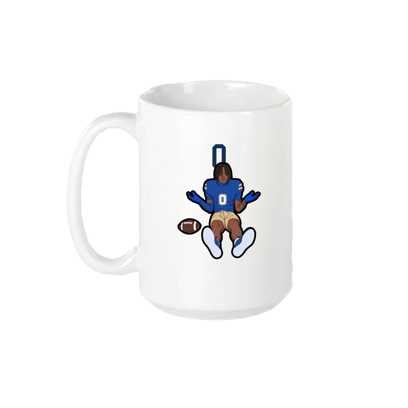 15oz Coffee Mug — Number Top in White