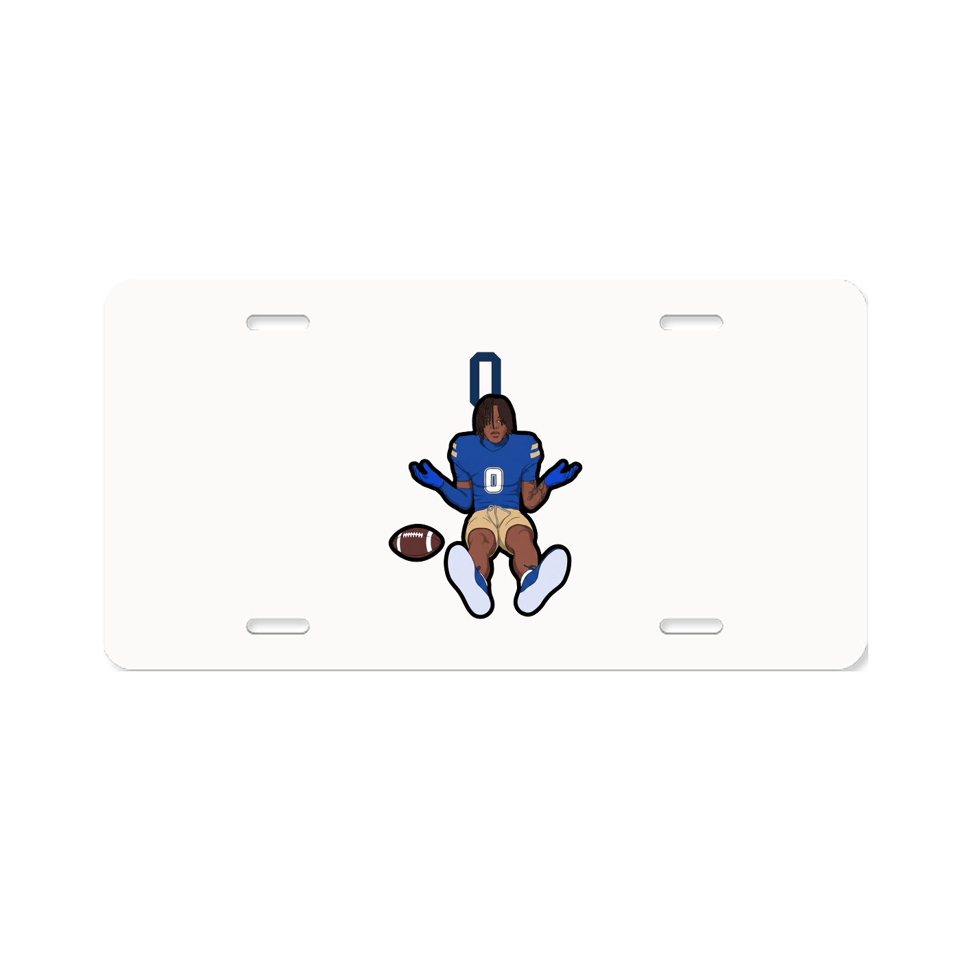 License Plate — Number Top in Classic