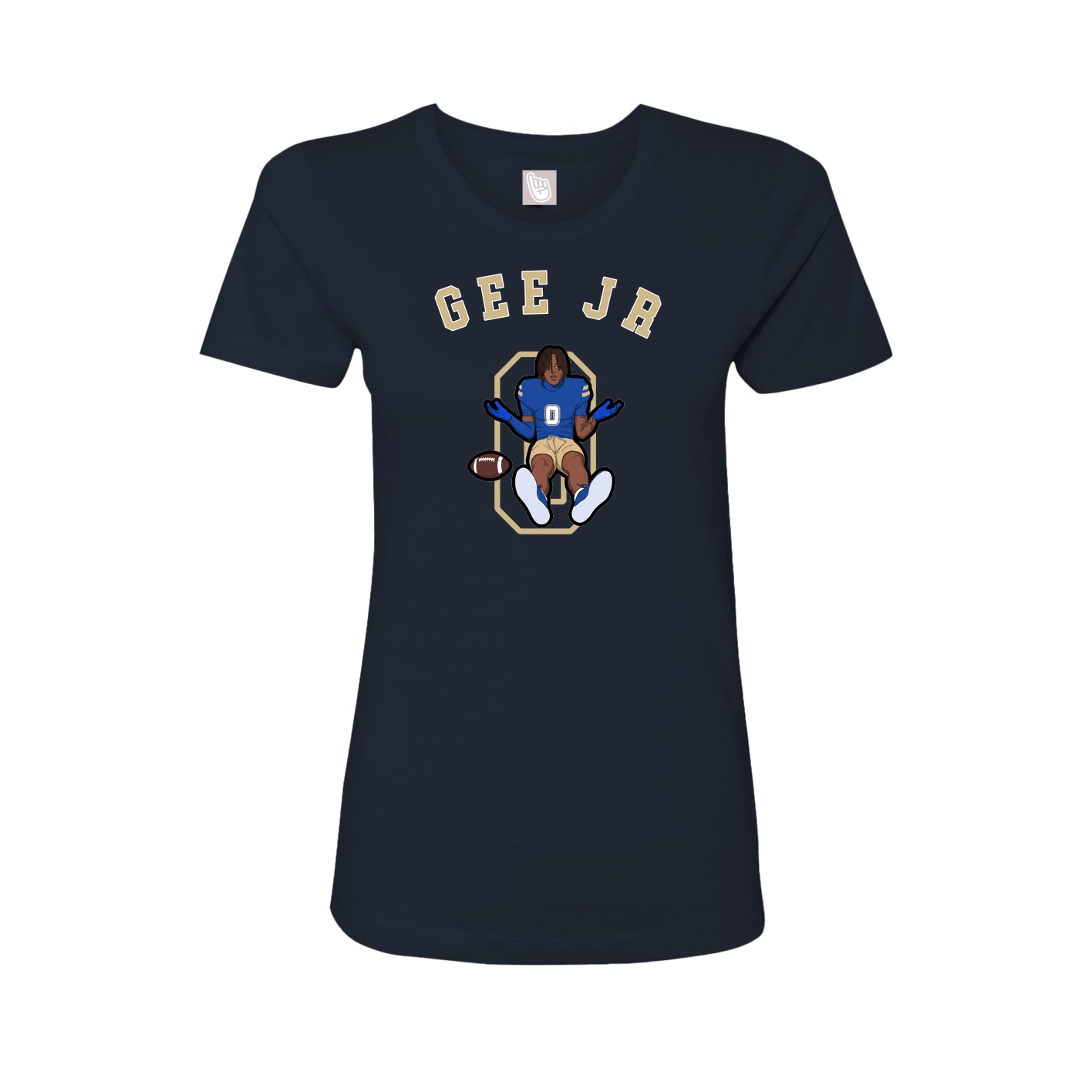 Fitted Women's Tee — Shirsey Arch in Navy