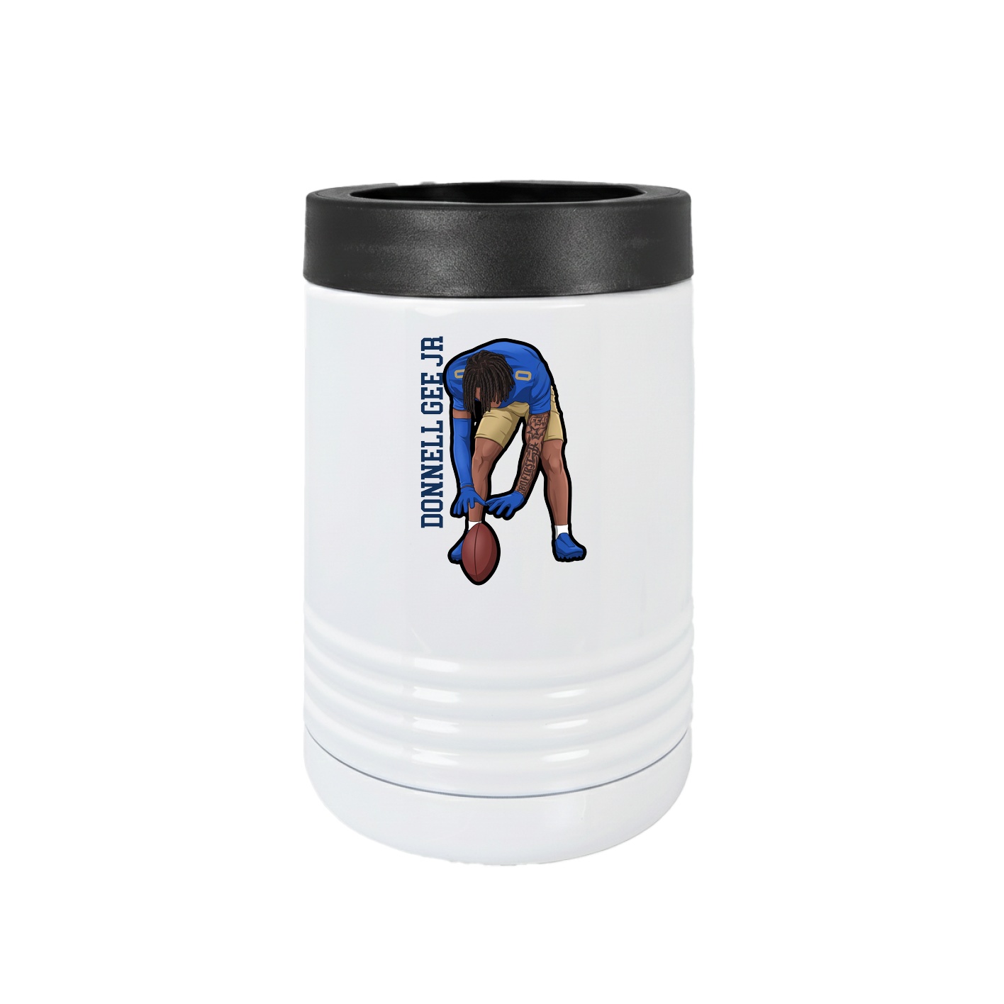 Beverage Holder — Name Vertical in White