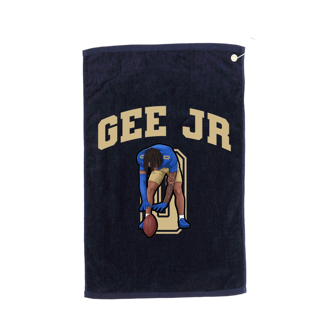 Golf Towel — Number in Navy