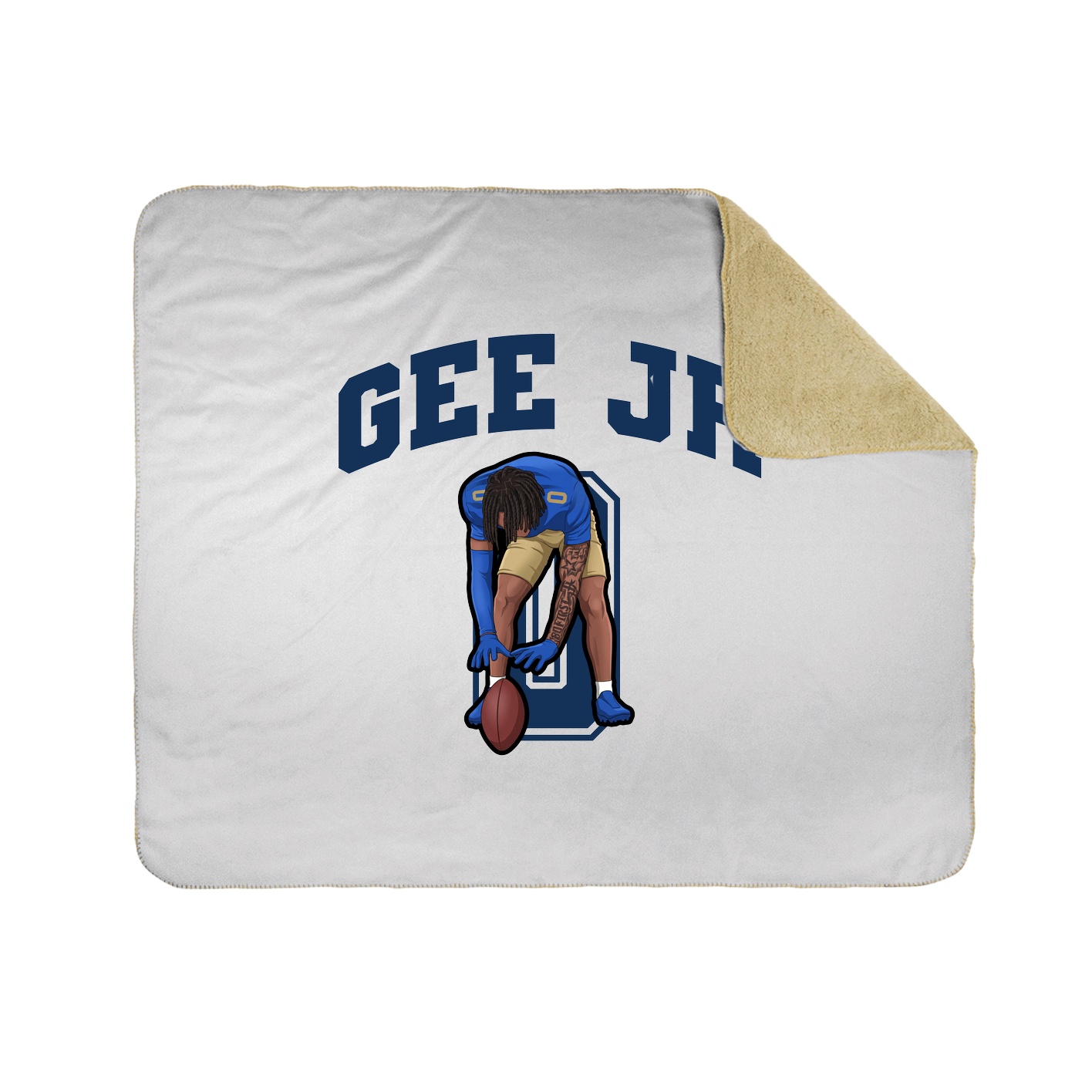 Throw Blanket — Number in White