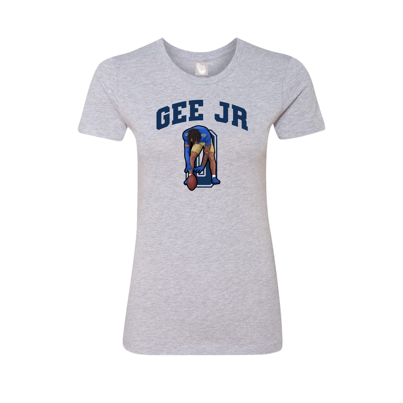 Fitted Women's Tee — Number in Grey