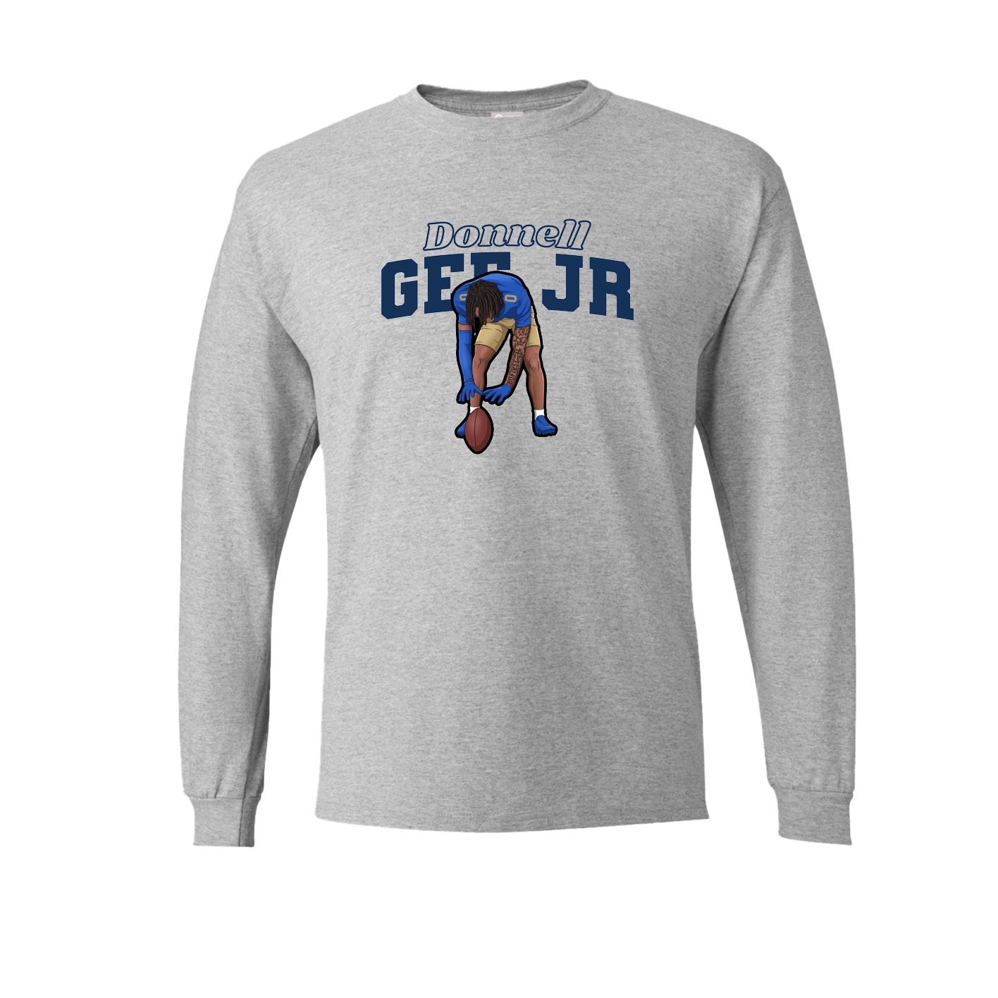 Long Sleeve Tee — Name Arch in Grey