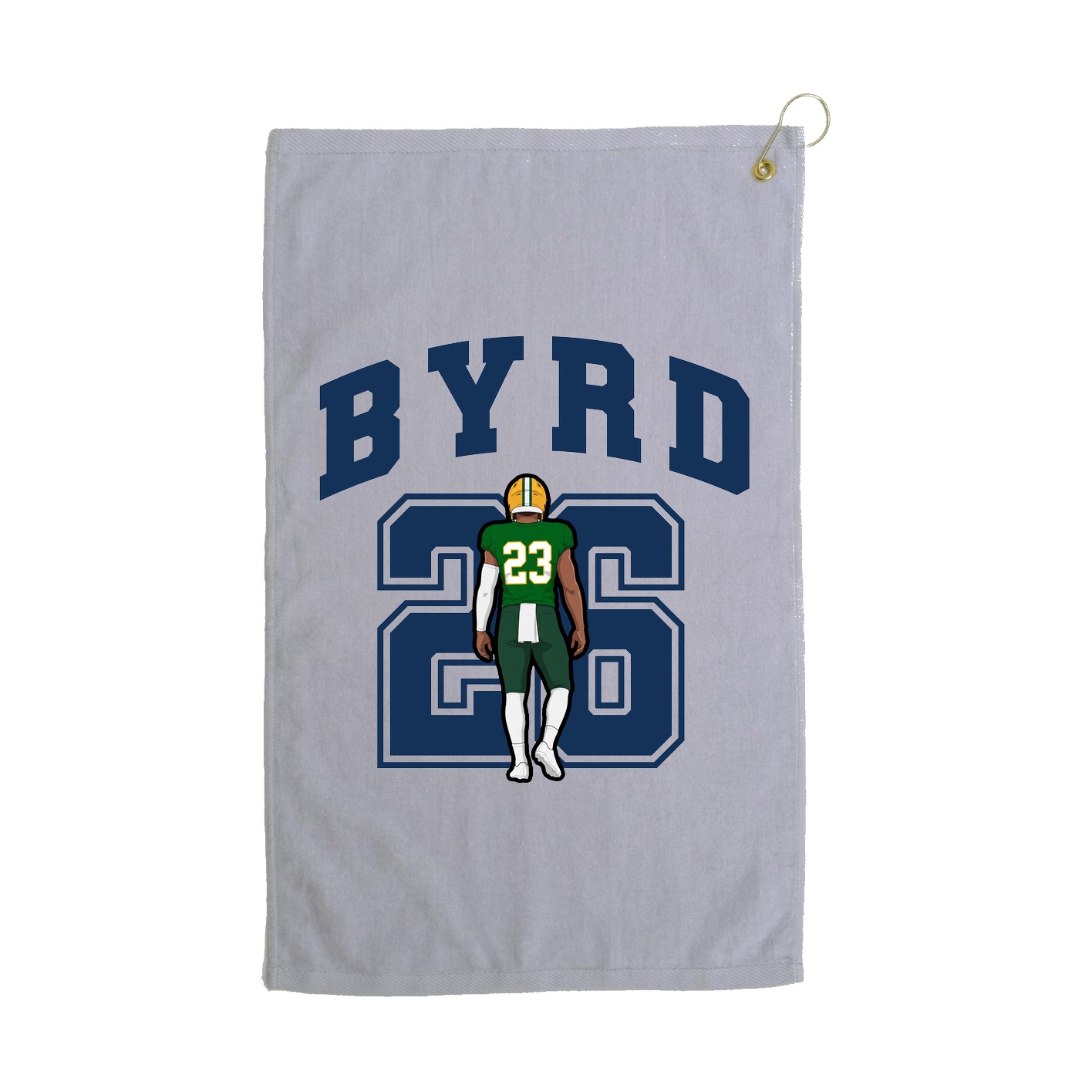 Golf Towel — Number in Grey