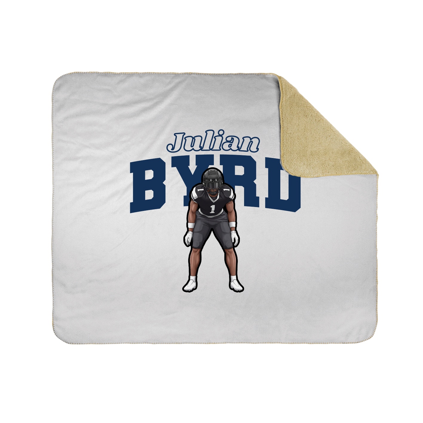 Throw Blanket — Name Arch in White