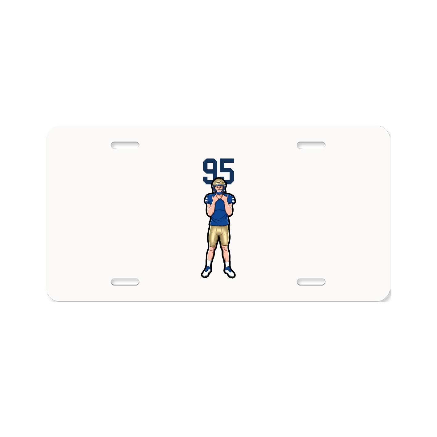 License Plate — Number Top in Classic