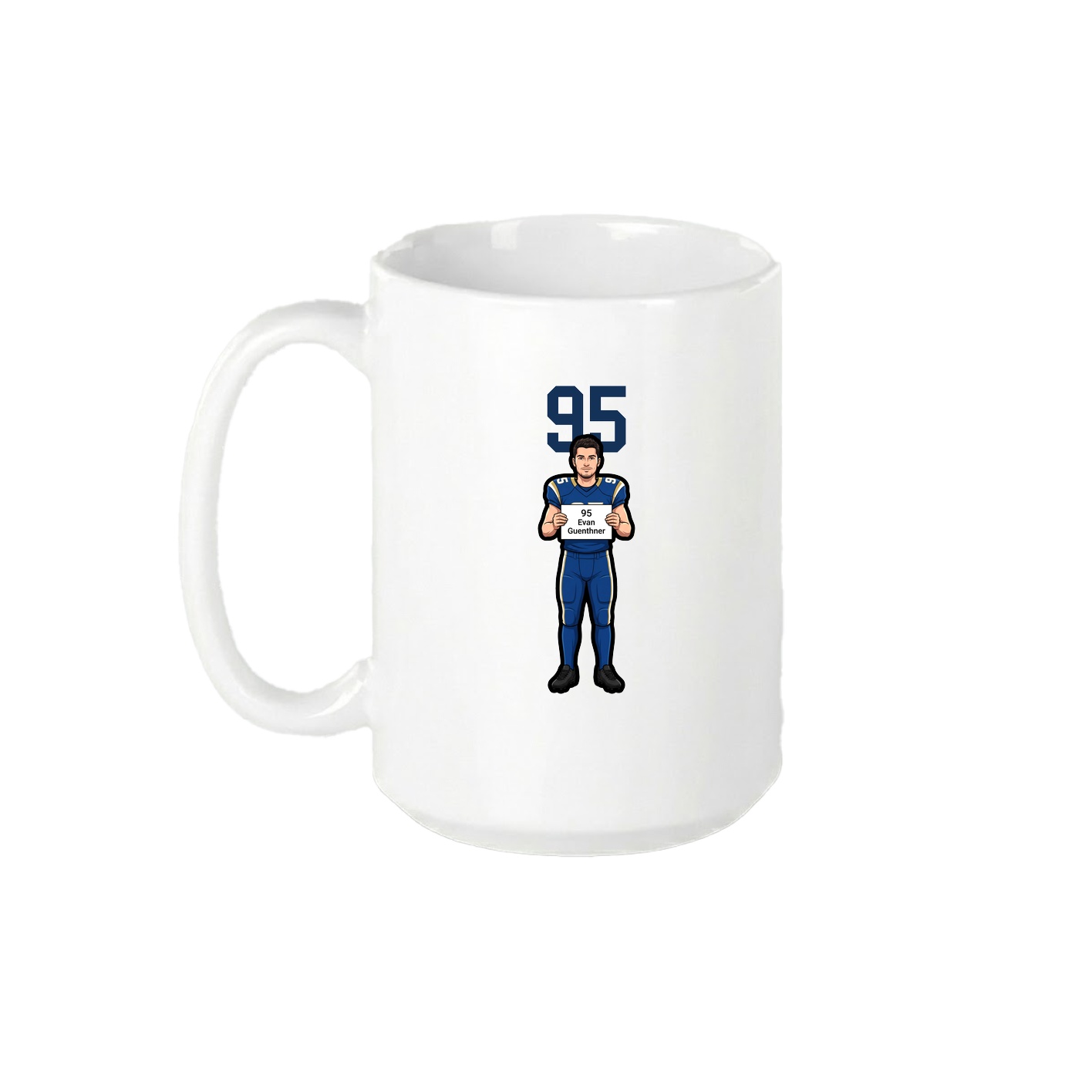 15oz Coffee Mug — Number Top in White