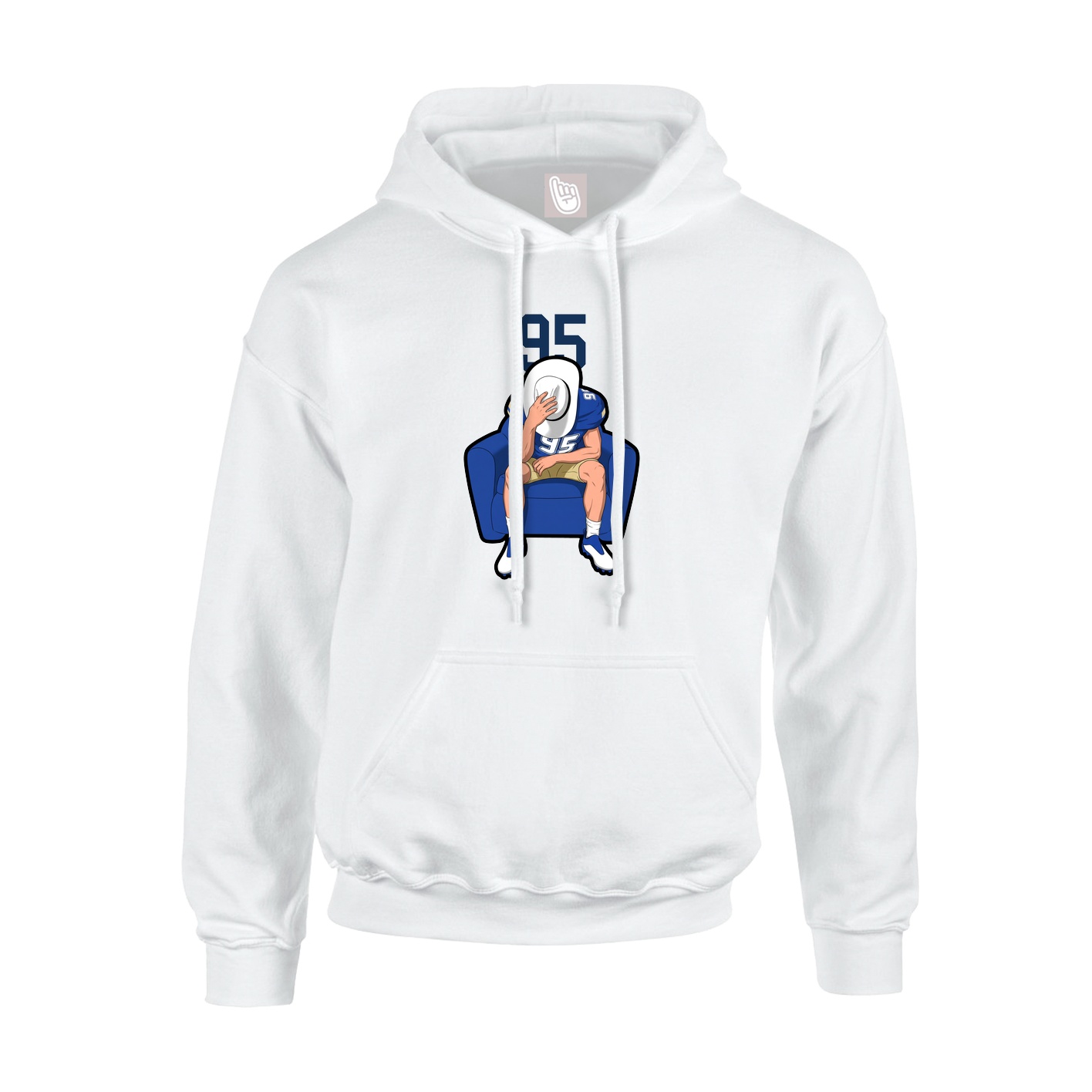 Hoodie — Number Top in White
