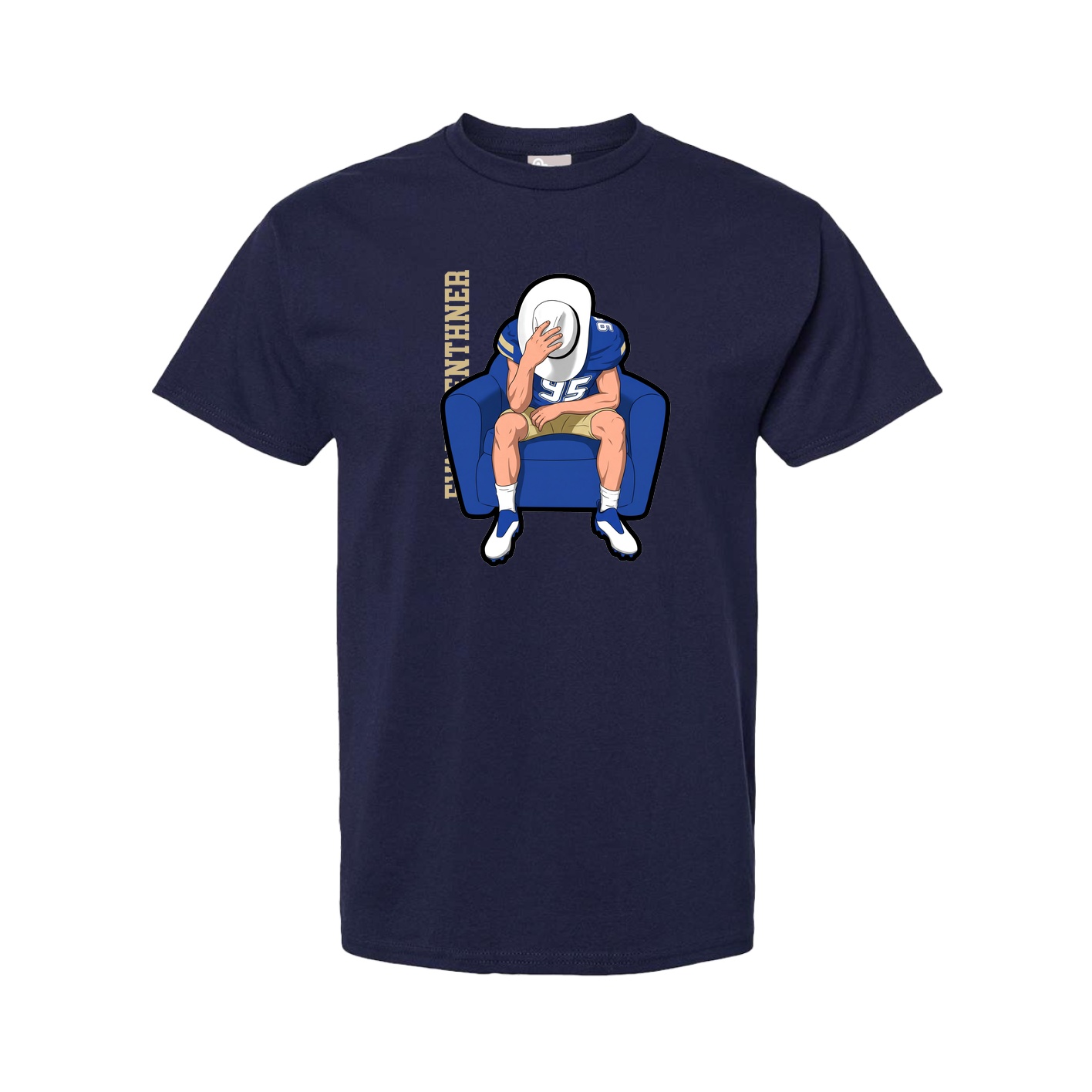 Youth Tee — Name Vertical in Navy