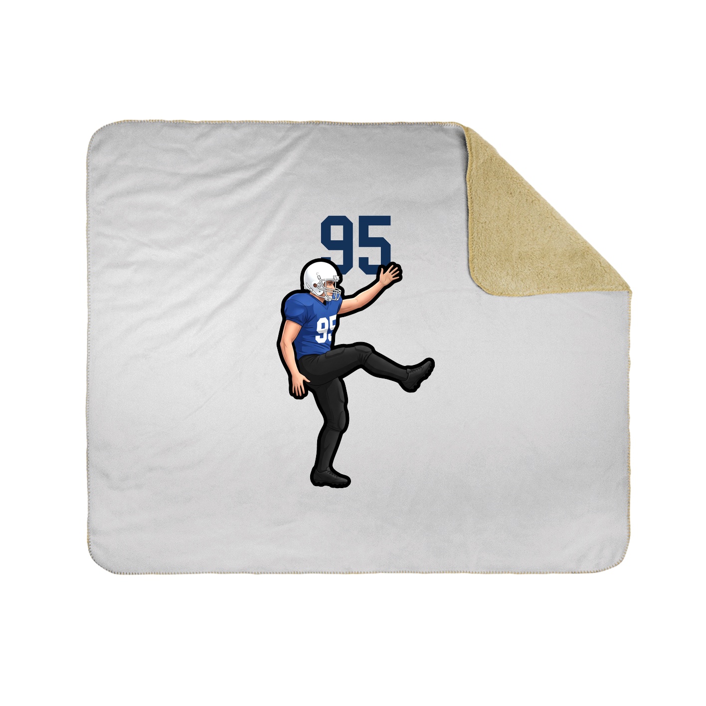 Throw Blanket — Number Top in White