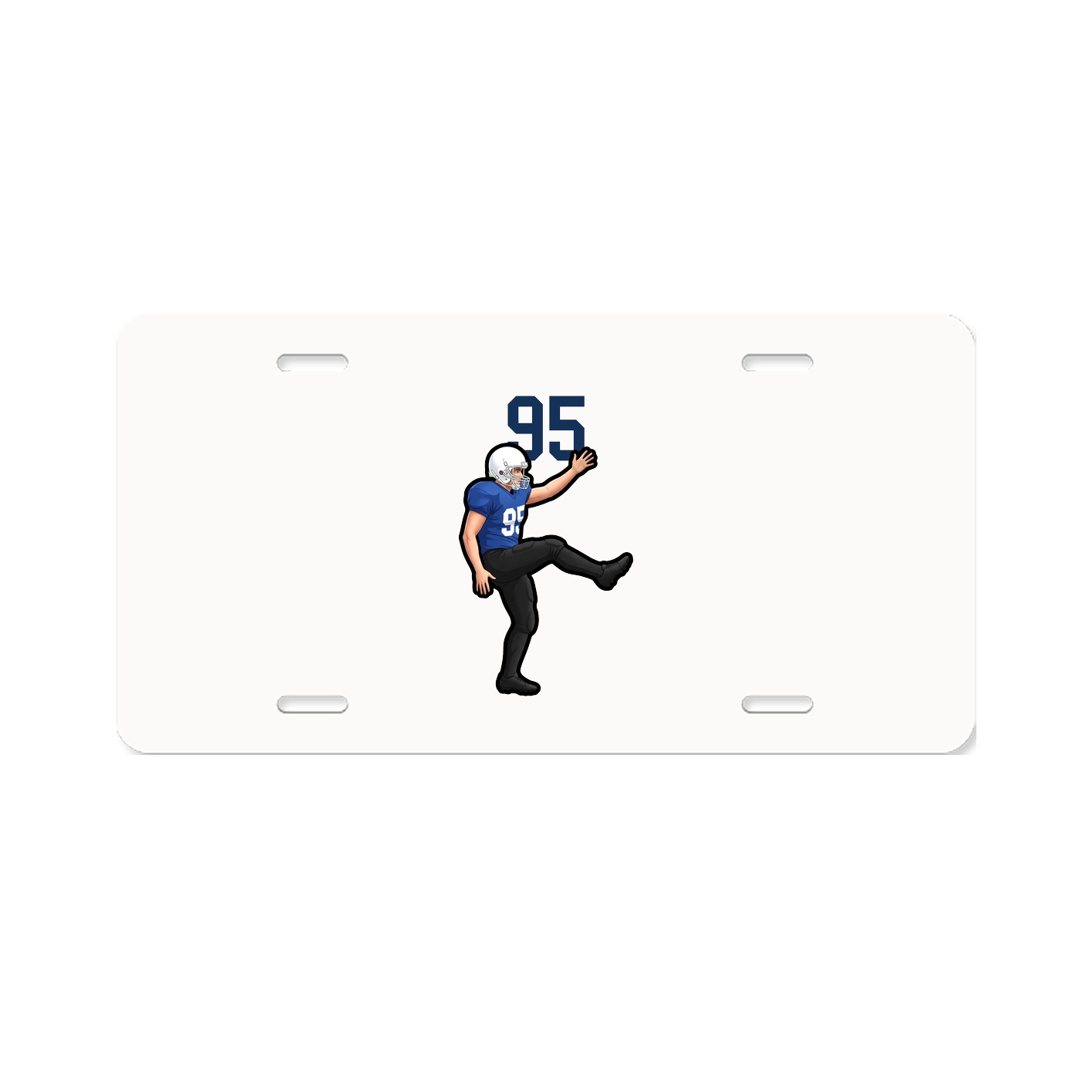 License Plate — Number Top in Classic