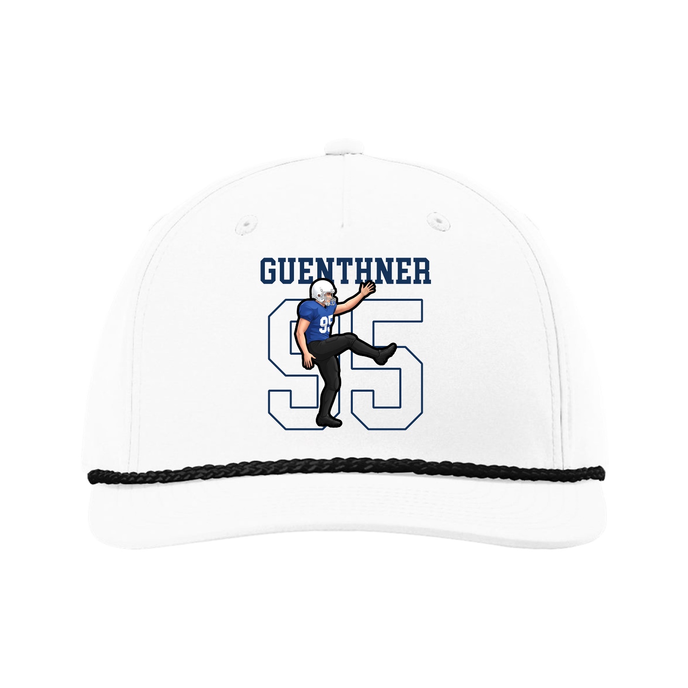 Five-Panel Classic Rope Cap — Shirsey in White