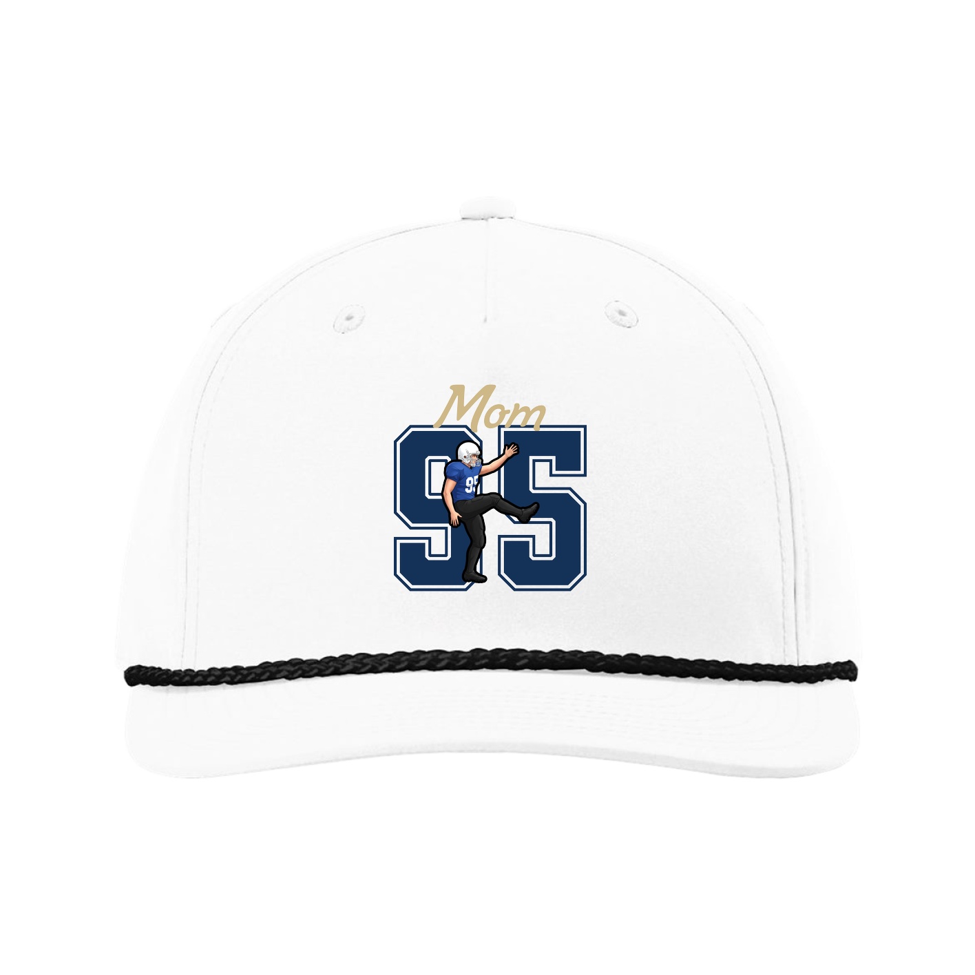 Five-Panel Classic Rope Cap — Mothers Day Shirsey in White