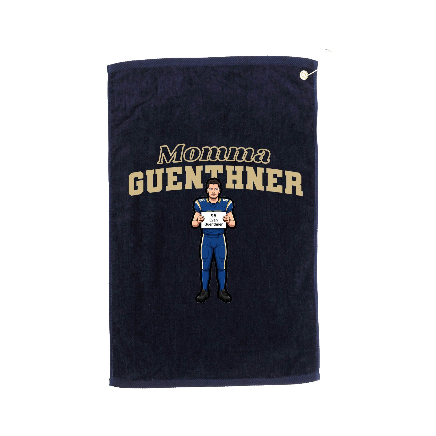 Golf Towel — Mothers Day Block in Navy