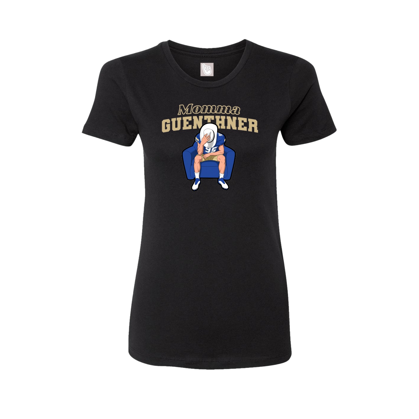 Womens Tee — Mothers Day Block in Black