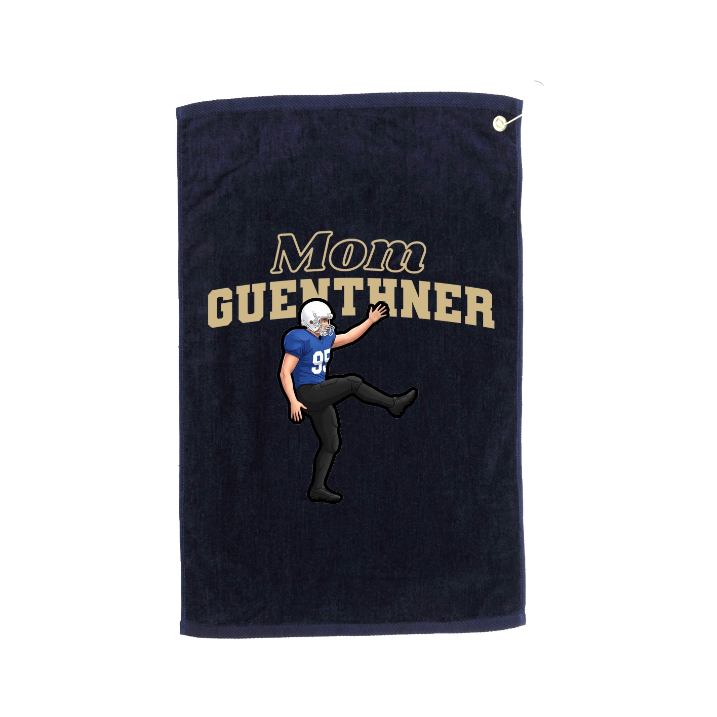 Golf Towel — Mothers Day Block in Navy