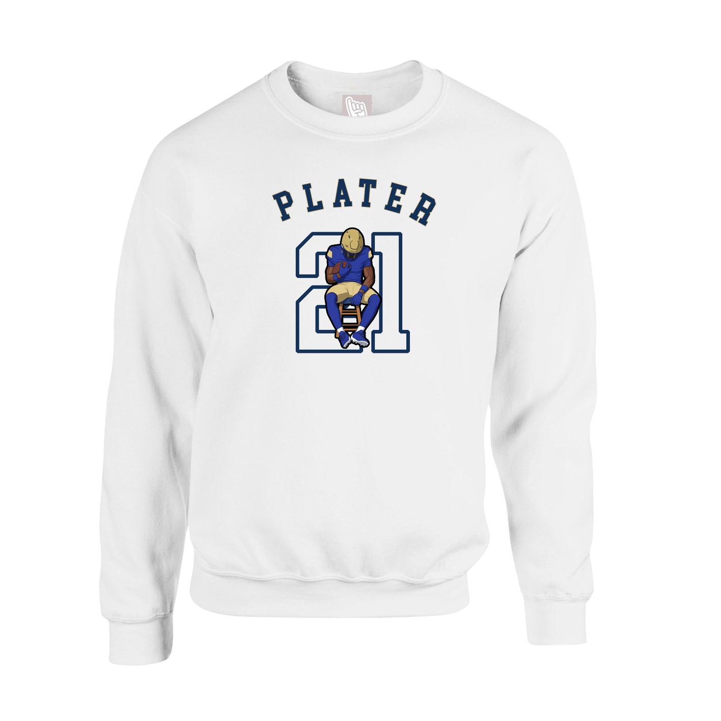 Fleece Crew — Shirsey Arch in White