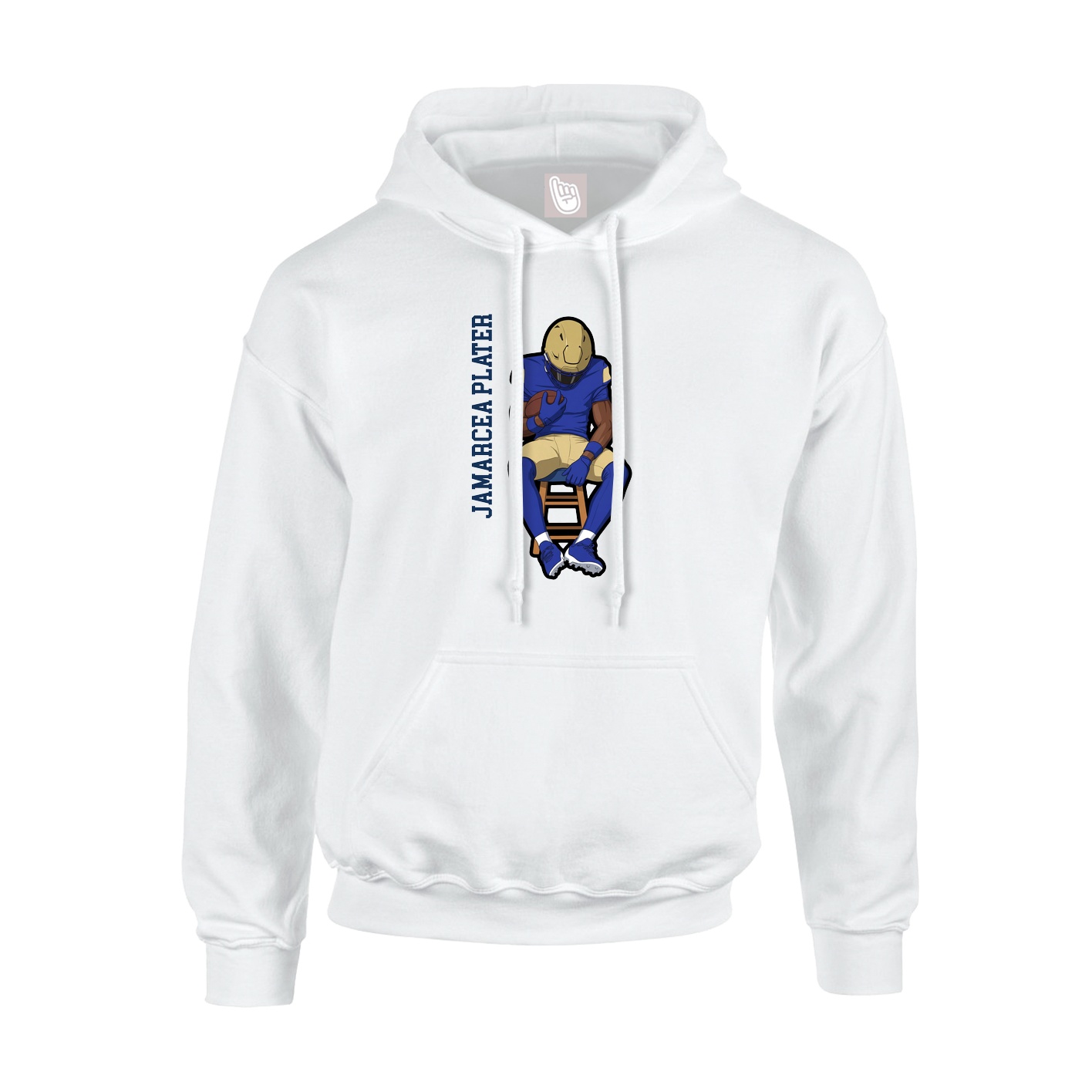 Hoodie — Name Vertical in White