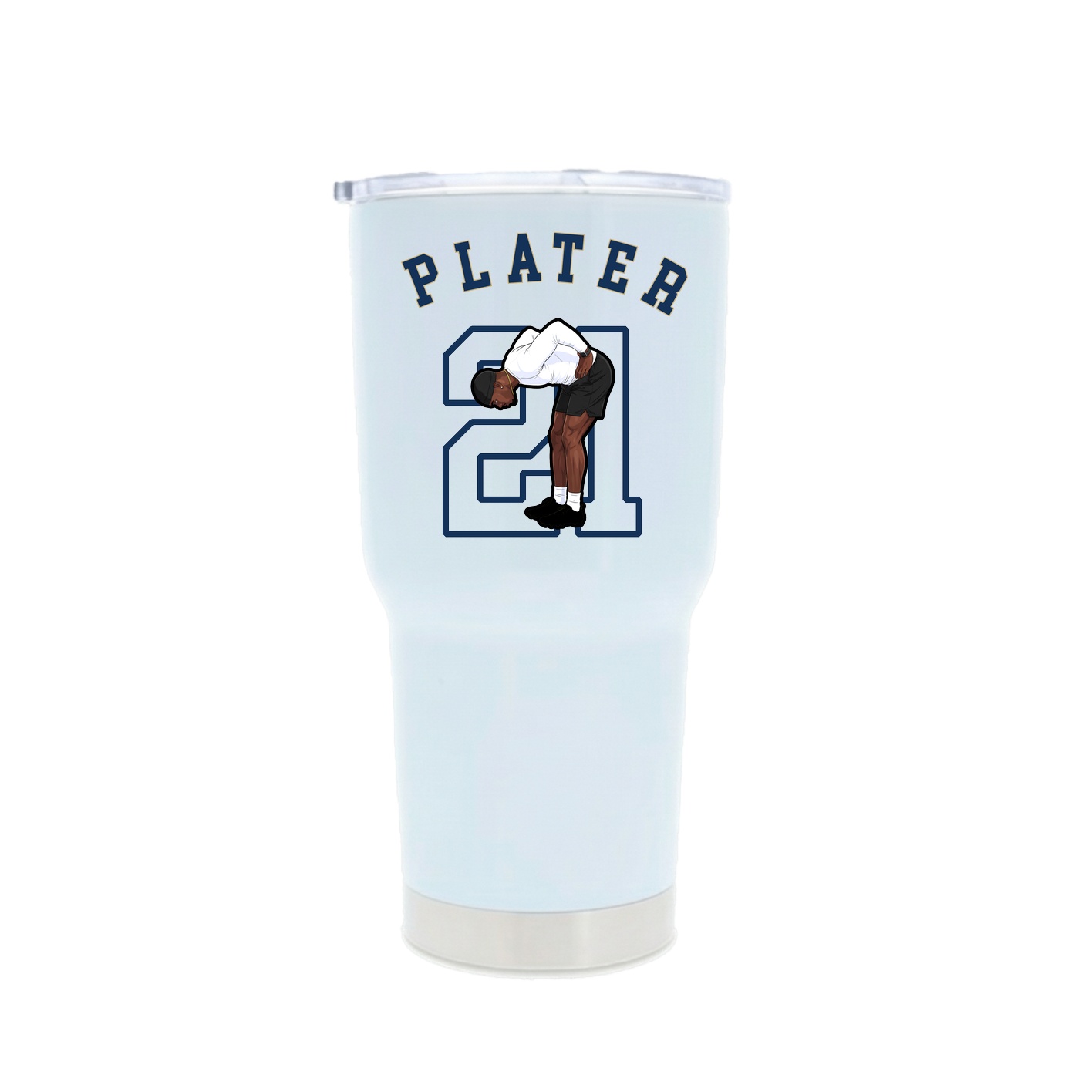 30oz Stainless Steel Tumbler — Shirsey Arch in White