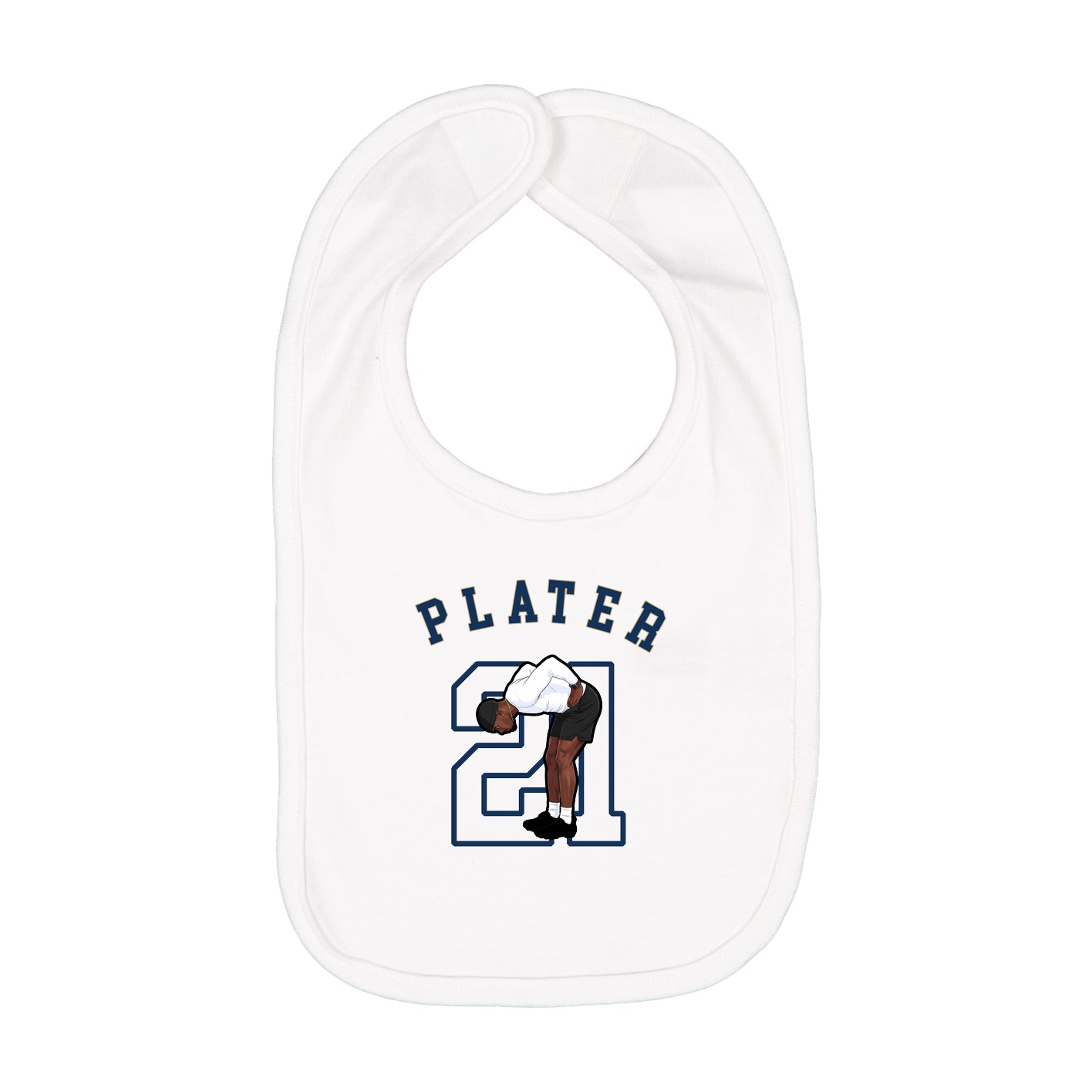 Infant Bib — Shirsey Arch in White