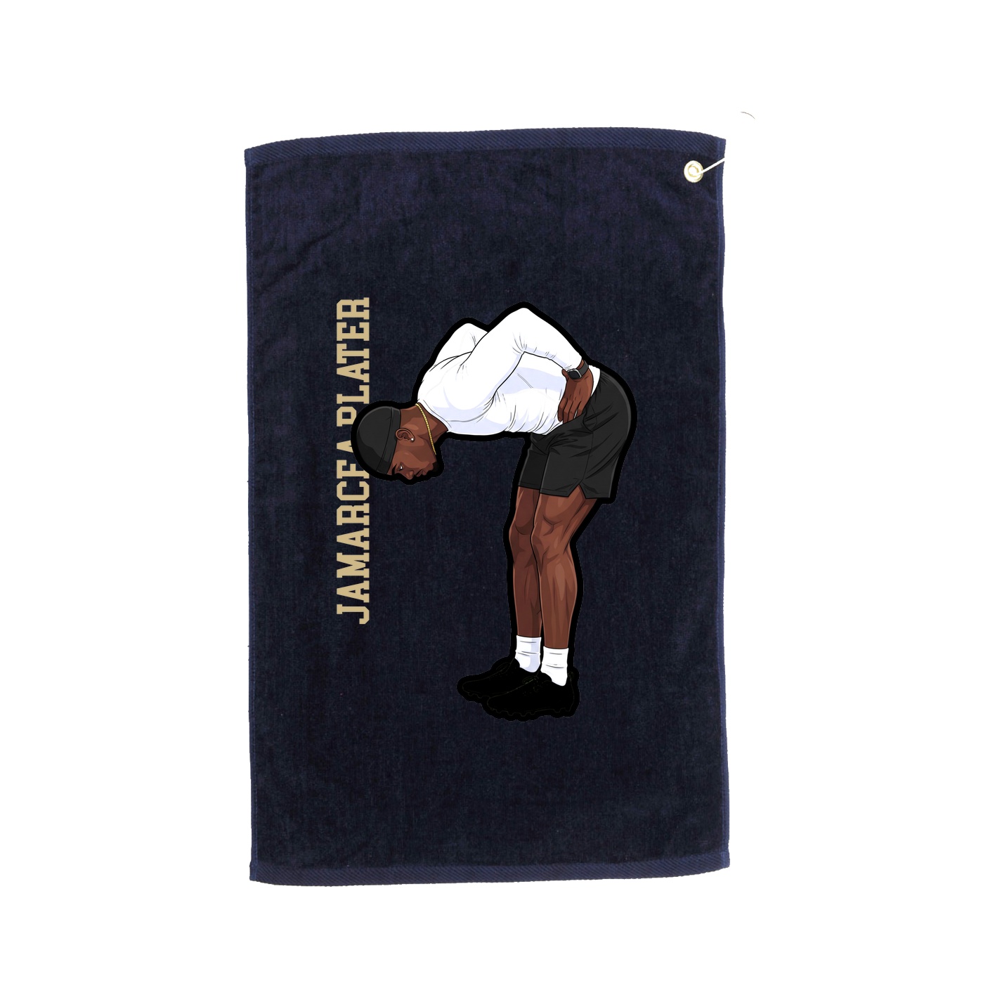 Golf Towel — Name Vertical in Navy
