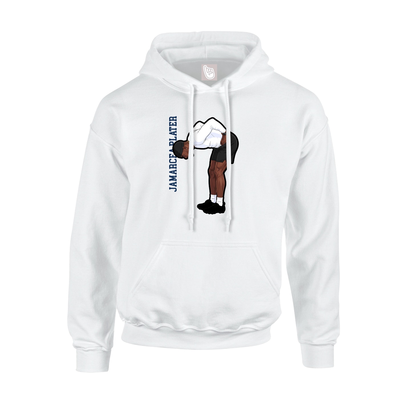 Hoodie — Name Vertical in White
