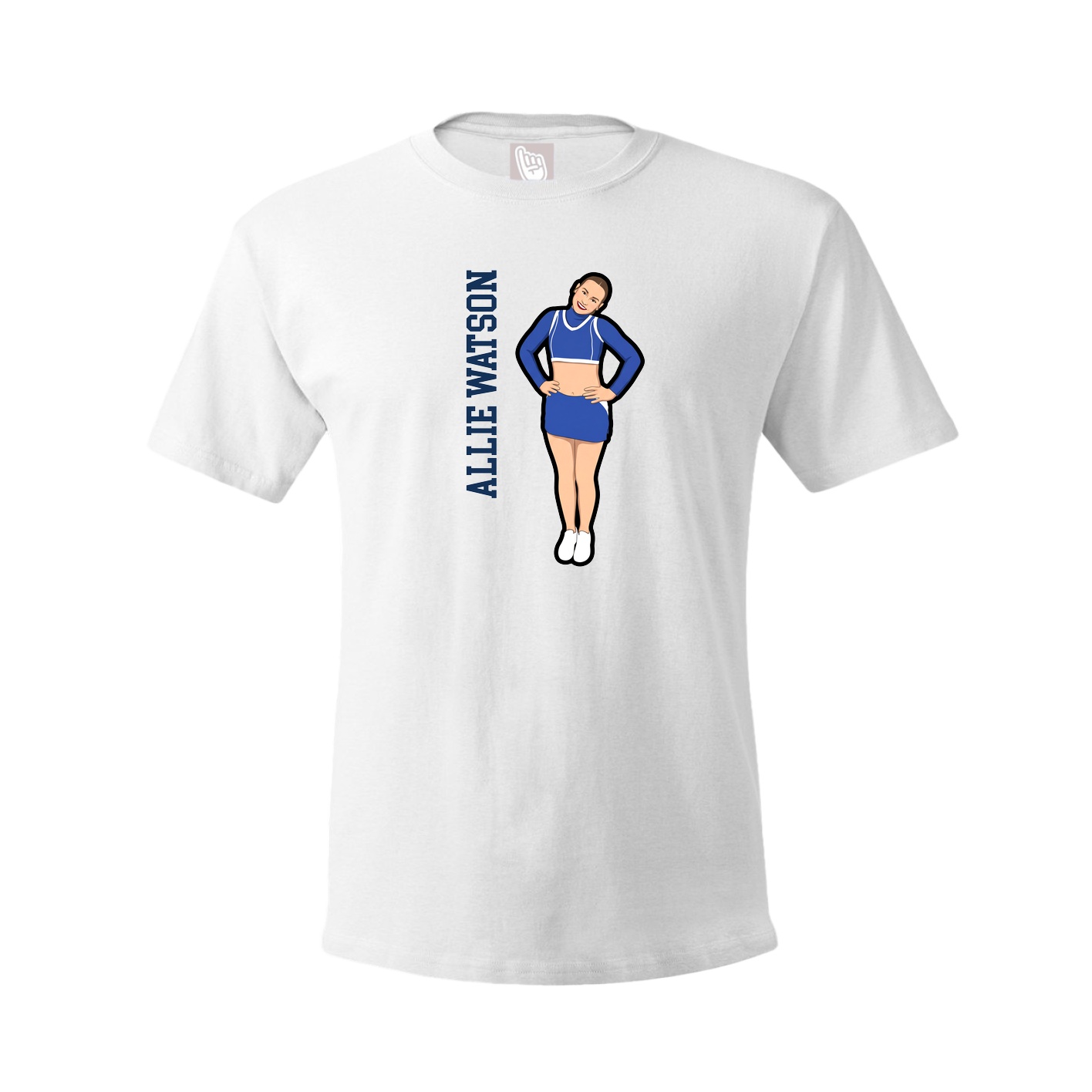 Tee — Name Vertical in White