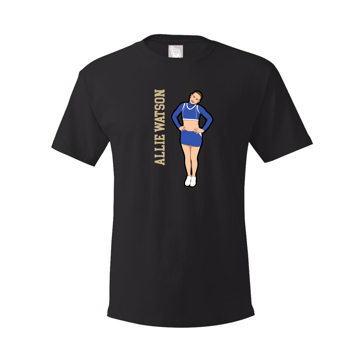 Youth Tee — Name Vertical in Black