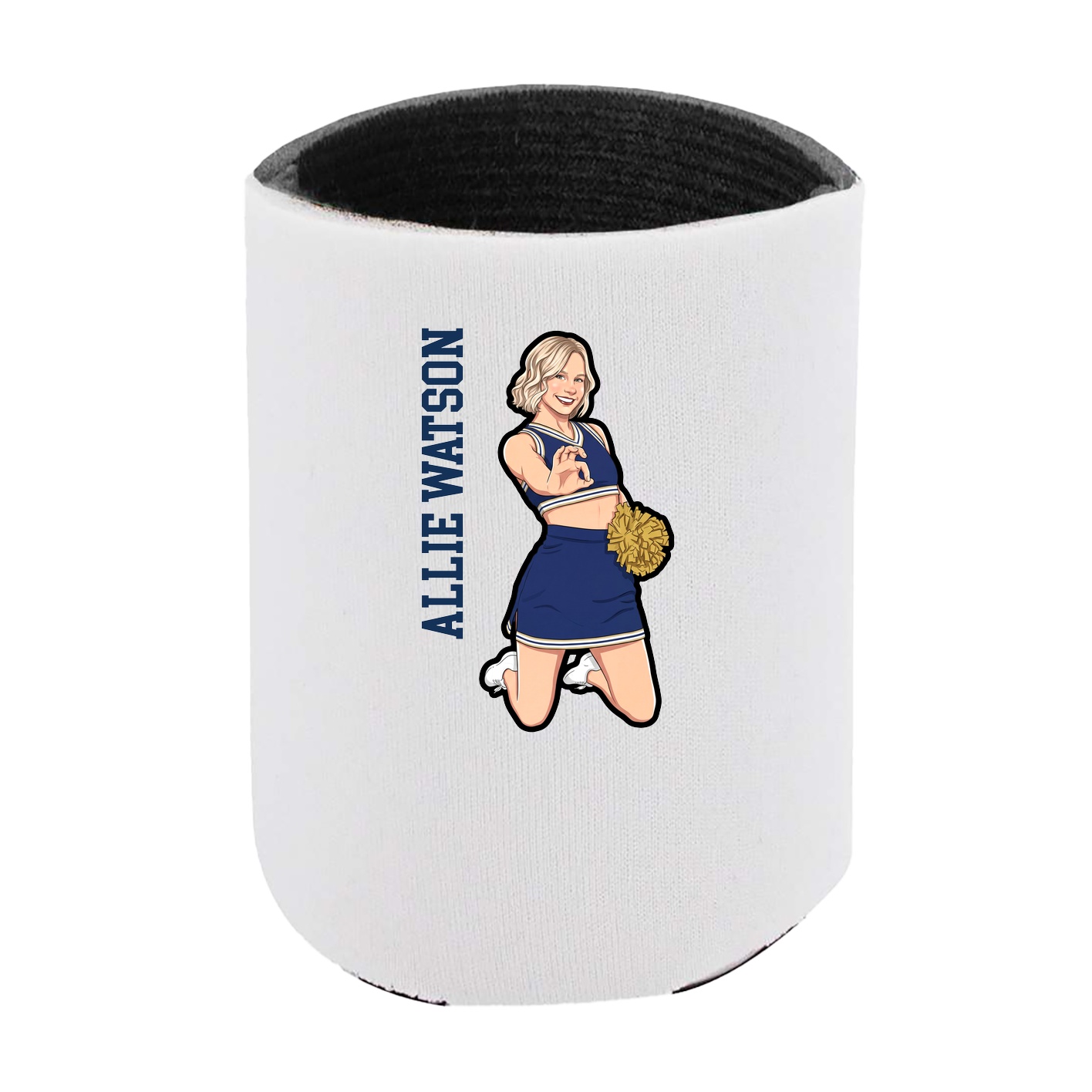 Can Holder — Name Vertical in White