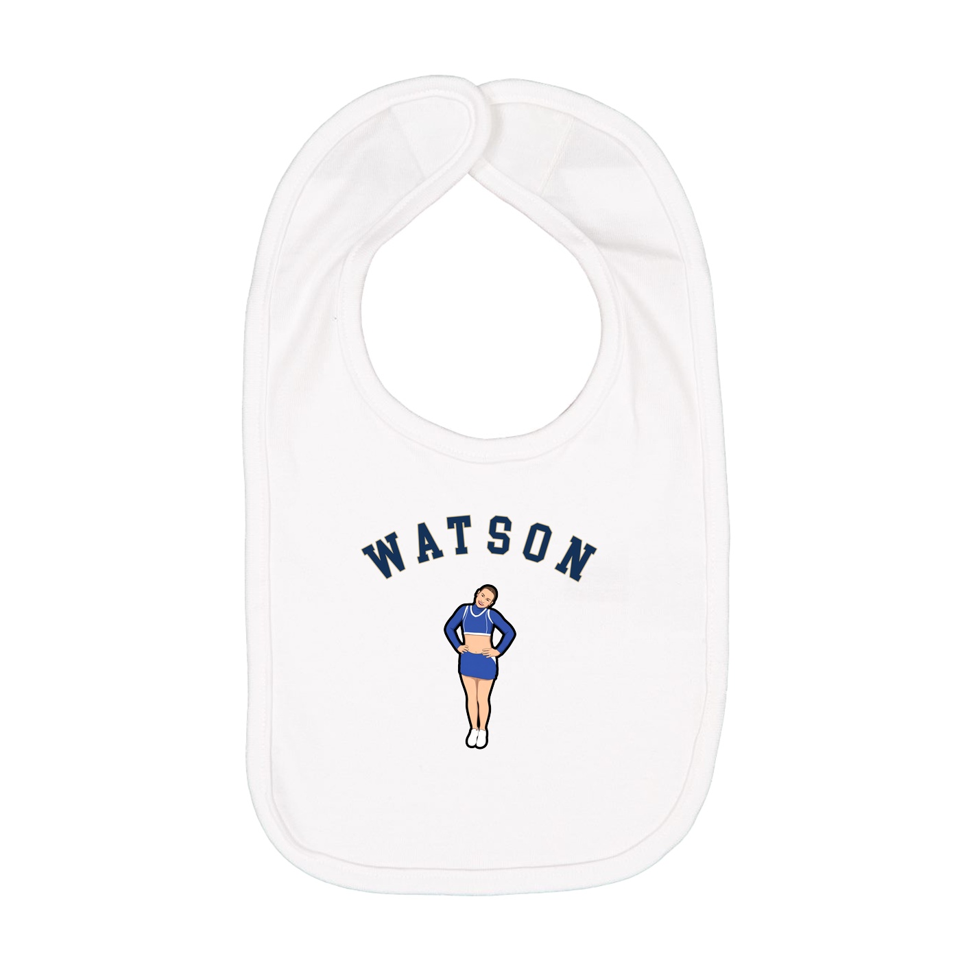 Infant Bib — Shirsey Arch in White