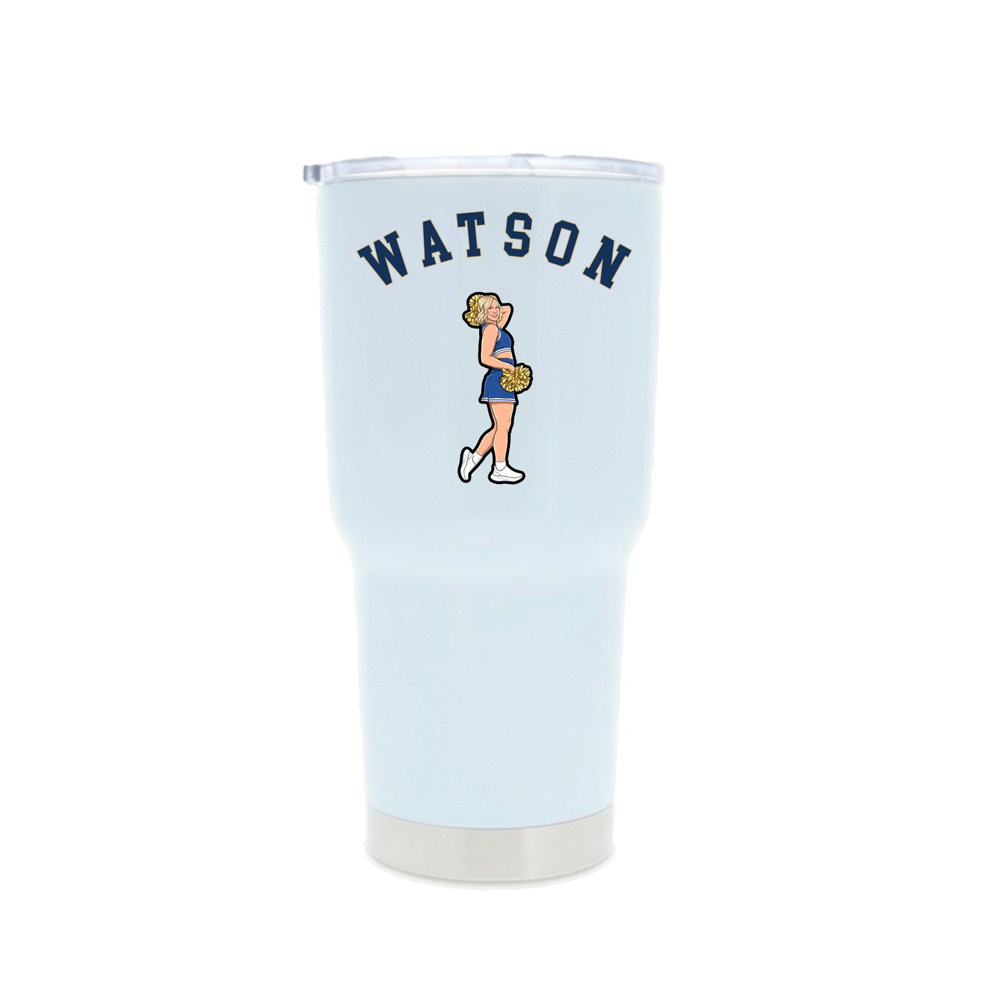 30oz Stainless Steel Tumbler — Shirsey Arch in White