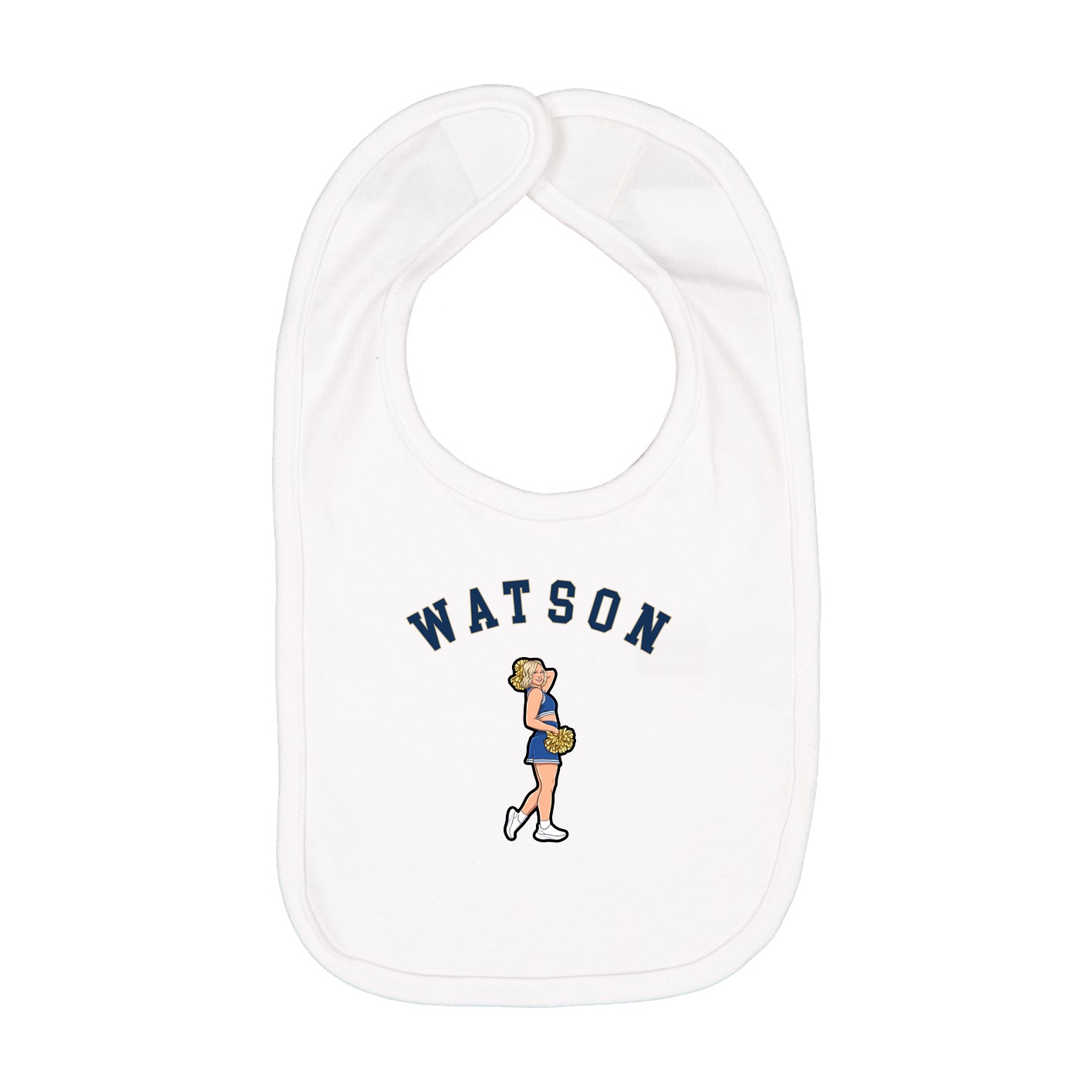 Infant Bib — Shirsey Arch in White