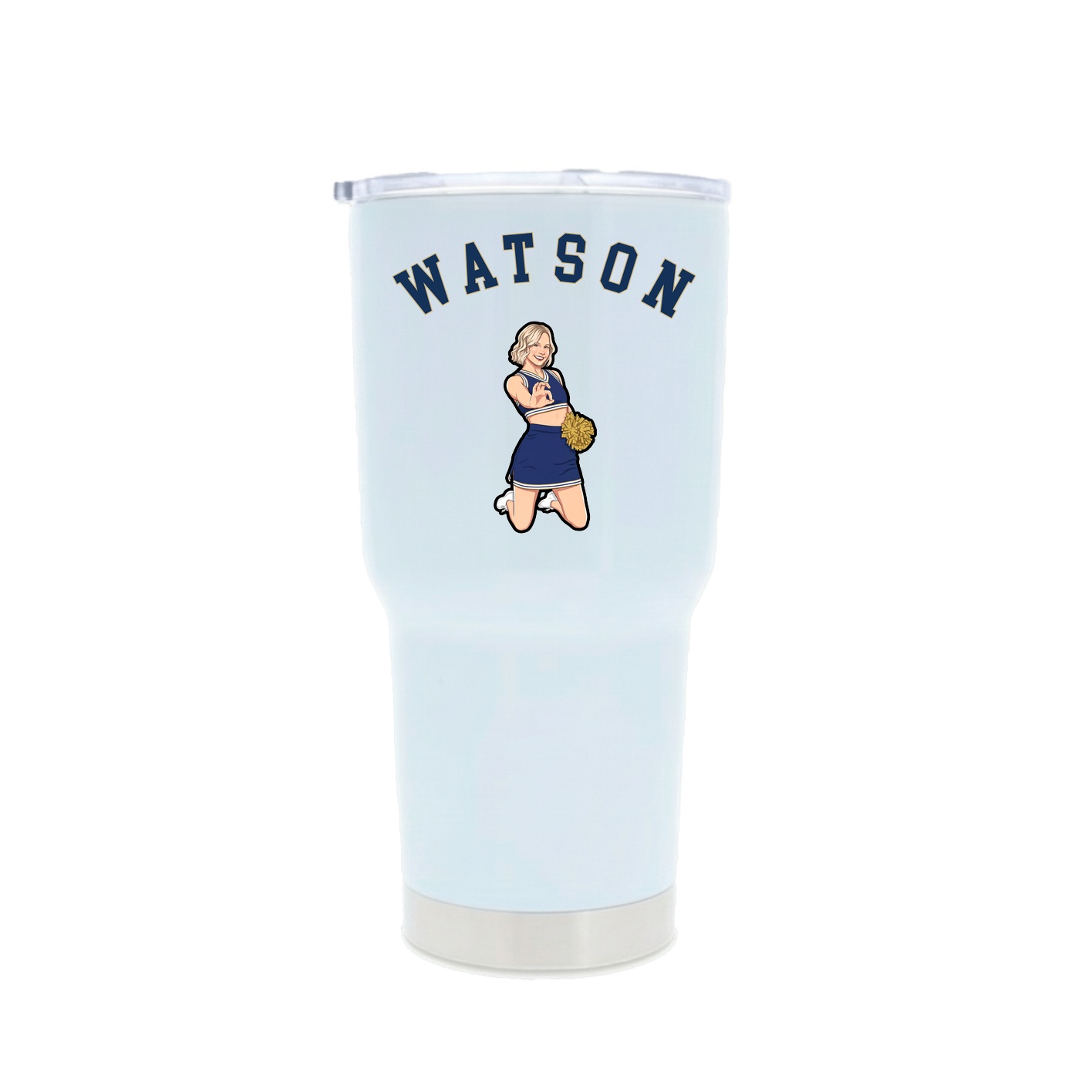 30oz Stainless Steel Tumbler — Shirsey Arch in White